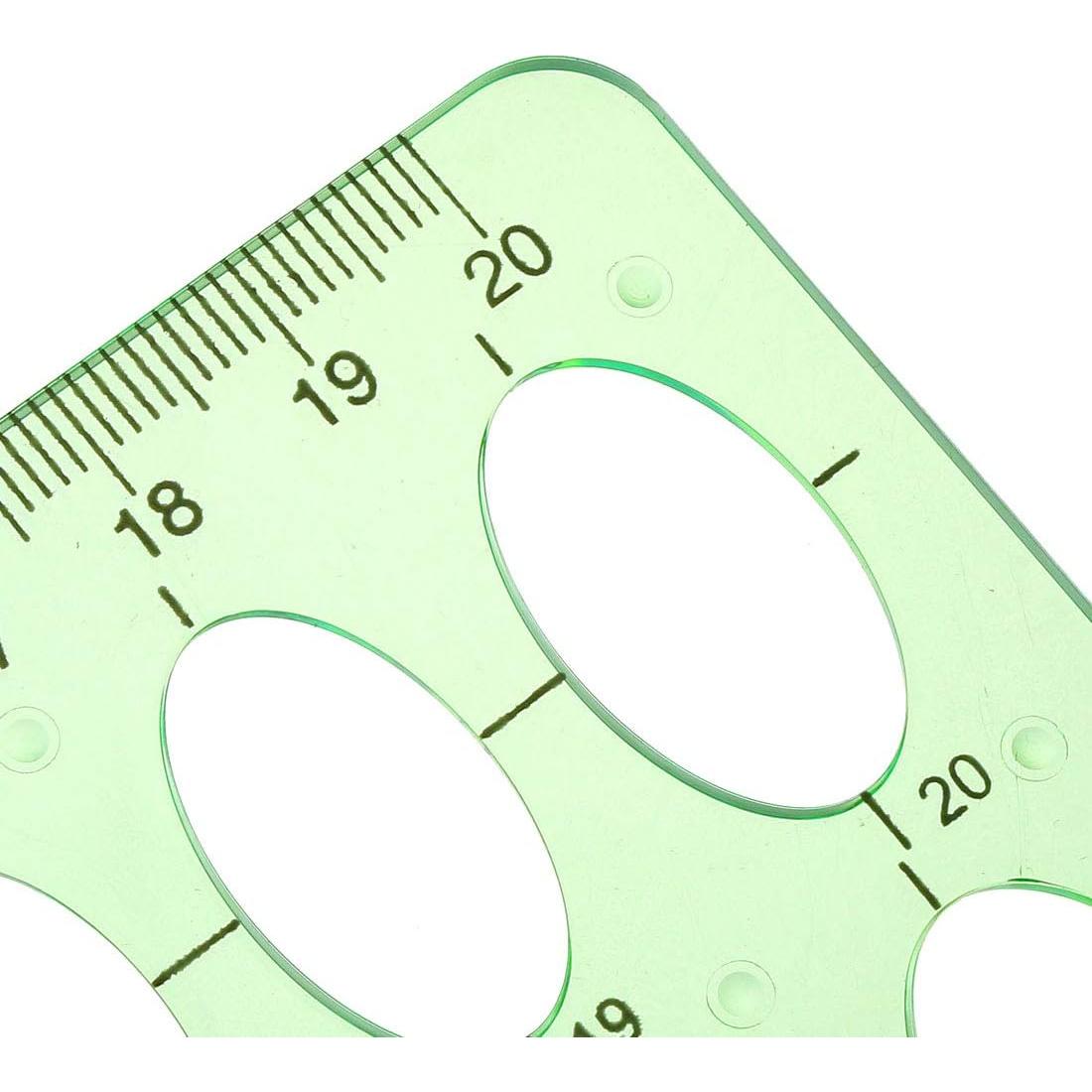 Plantilla de Dibujo Geométrico uxcell 20cm Plástico Verde