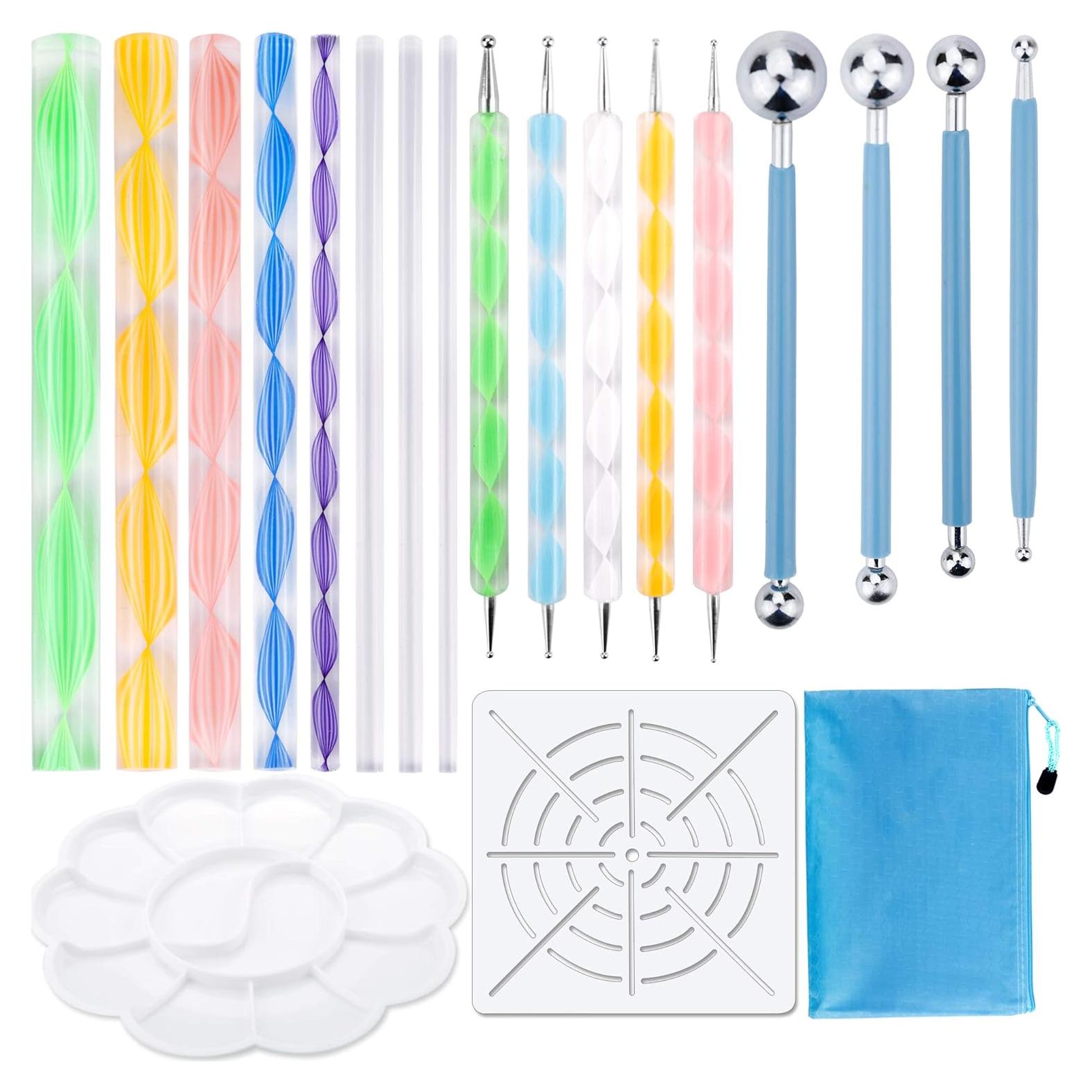 Conjunto de Herramientas de Punteado Mandala Augshy 19 Piezas