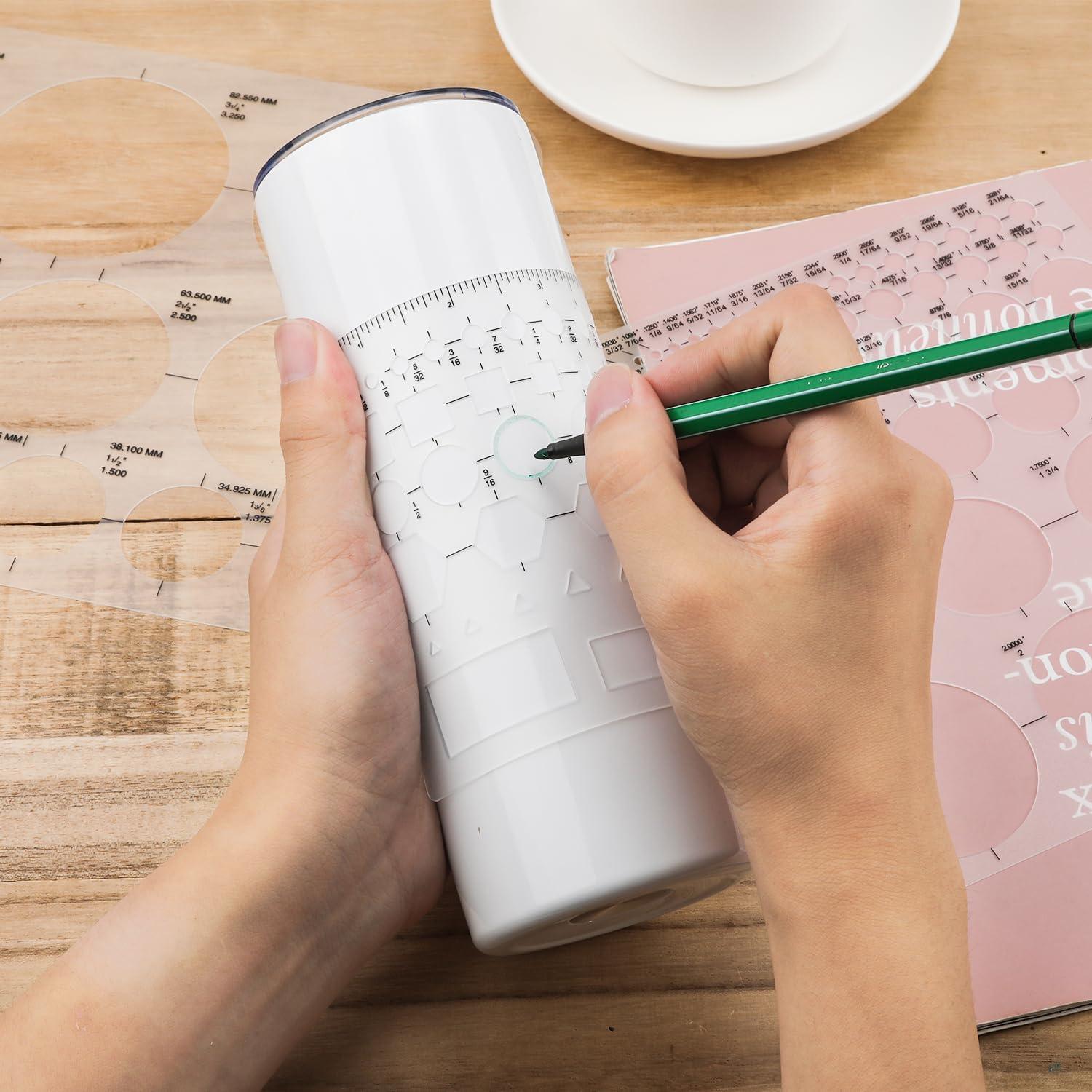 Plantillas Circulares de 3 Piezas NQEUEPN para Dibujo