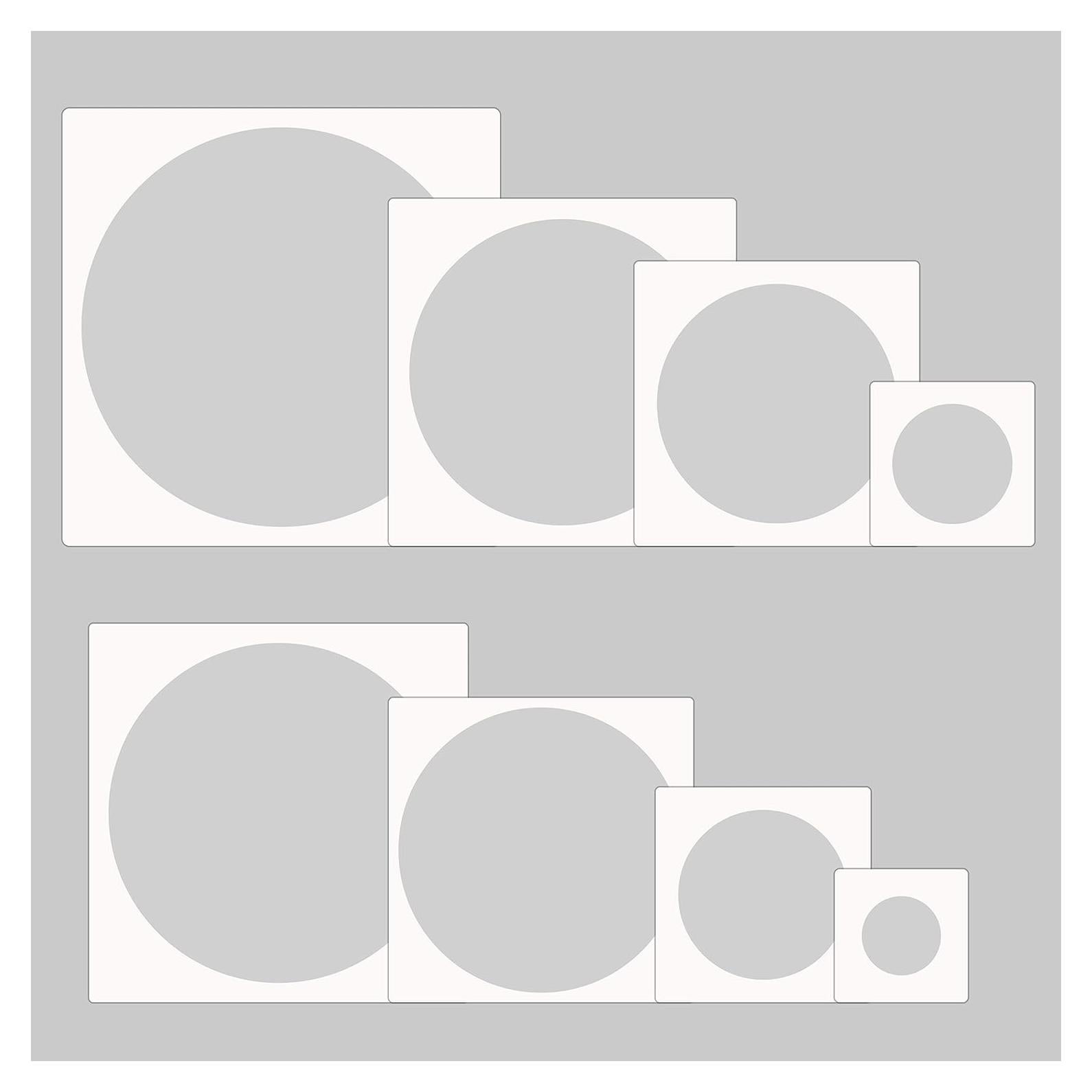 Plantillas de Círculo Reutilizables Daomong 8 Pcs 6-25cm