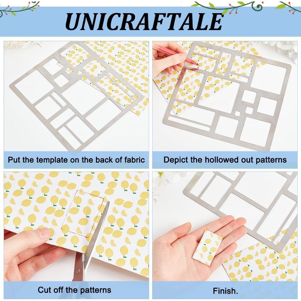 Plantillas de Corte de Metal UNICRAFTALE - Acero Inoxidable 20x18.5cm