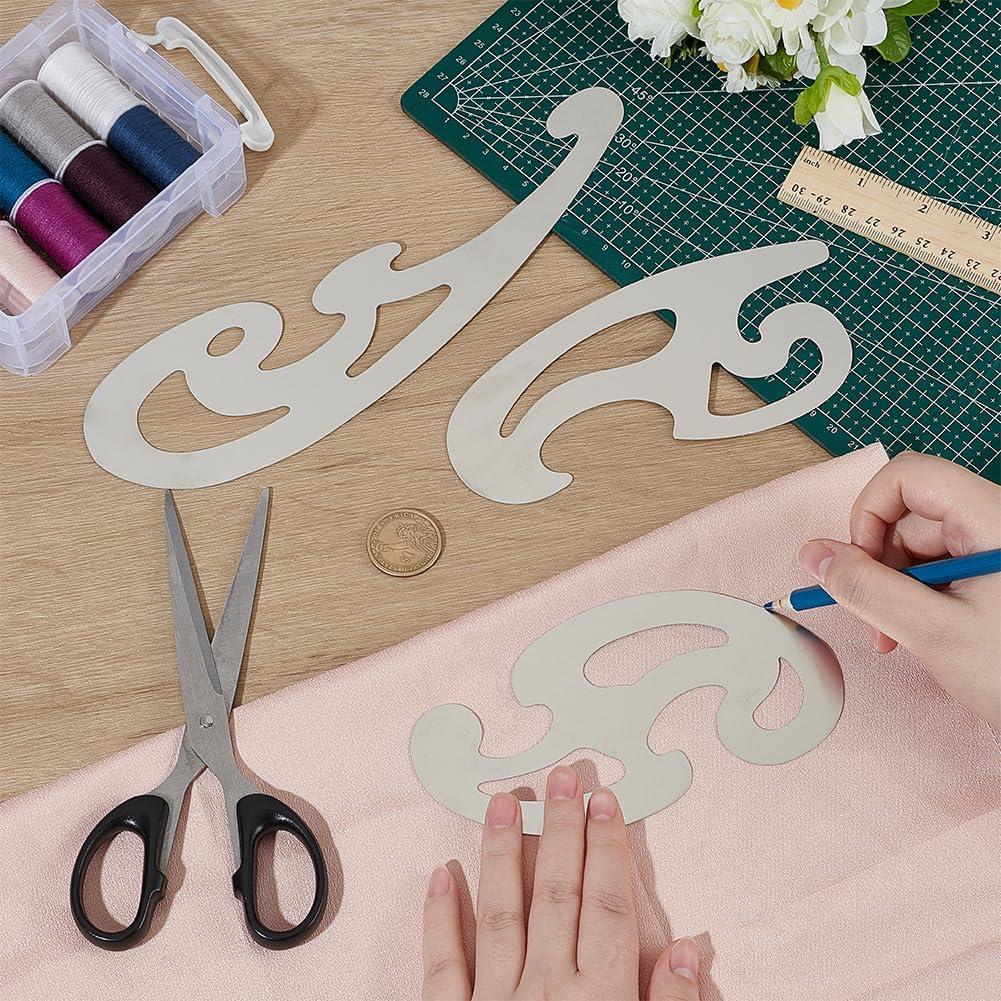 Regla de Curva Francesa de Acero Inoxidable BENECREAT - 3 Pcs