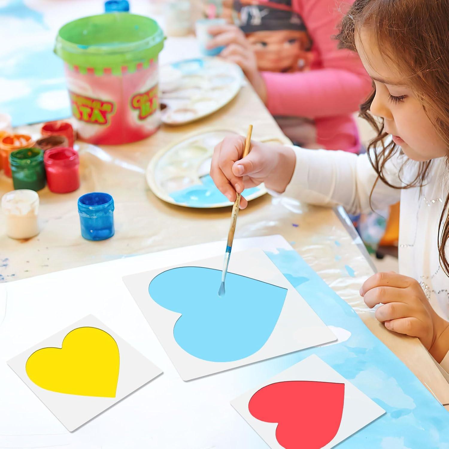 Plantillas de Corazón Reutilizables HVSWLY - 8 Piezas para Pintura