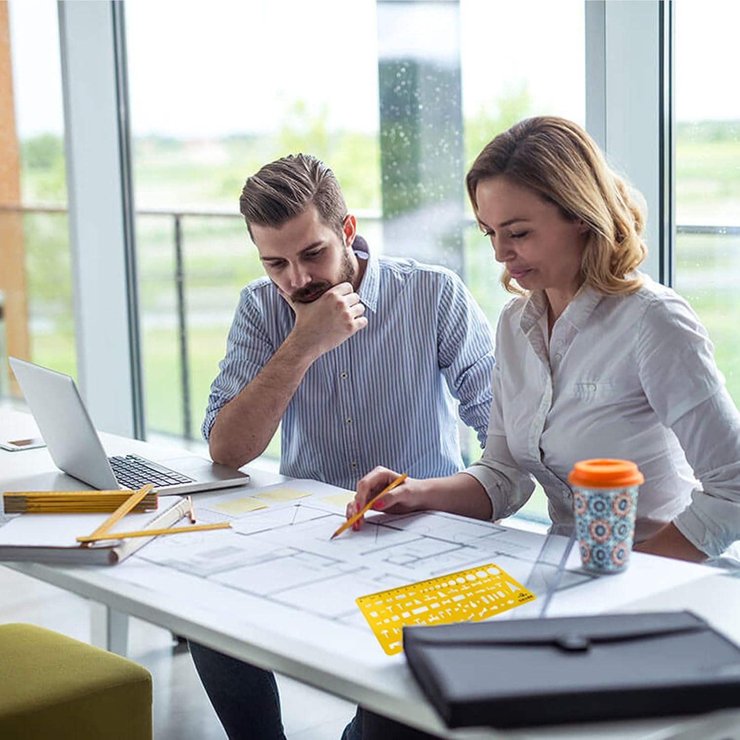 Plantilla de Dibujo de Suministro y Drenaje ZYHW 19x9cm