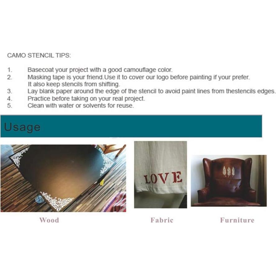 Plantilla Decorativa DIY Slgift 6 Piezas 12x24 cm Borde