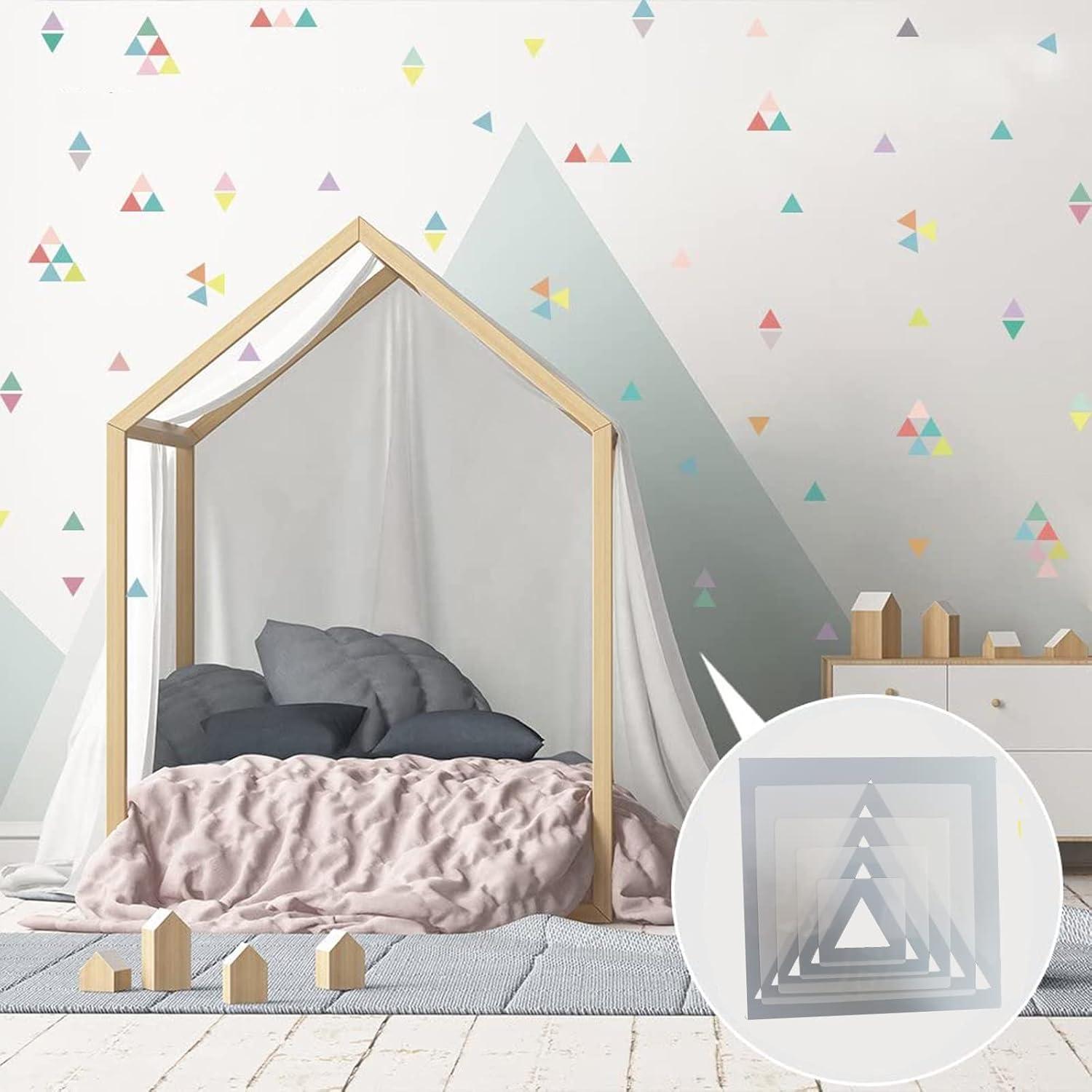 5 Plantillas de Pintura Reutilizables Cyy.lcm Triángulo 10-30cm