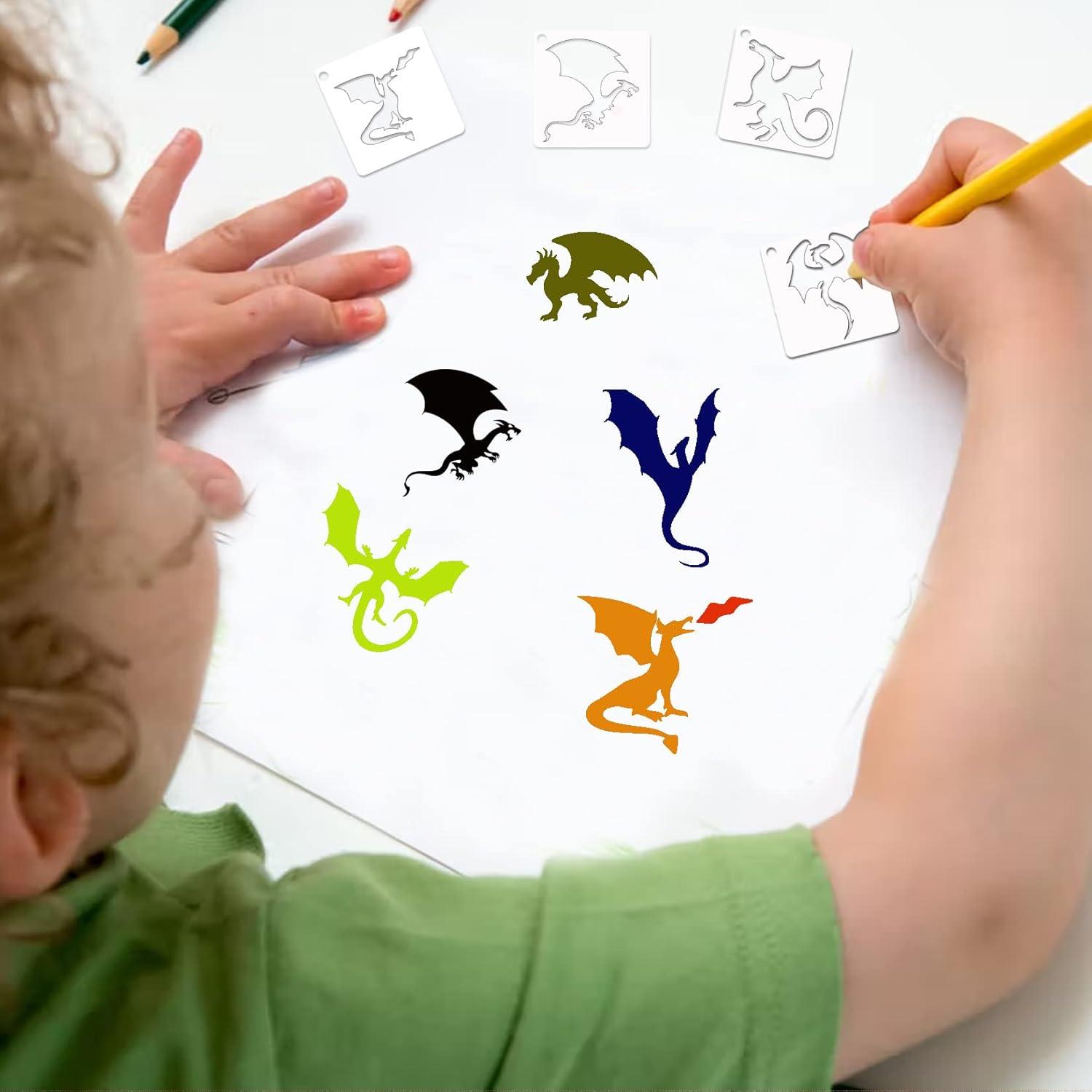 Plantillas Reutilizables para Pintar en Madera Dragón 7.62 cm