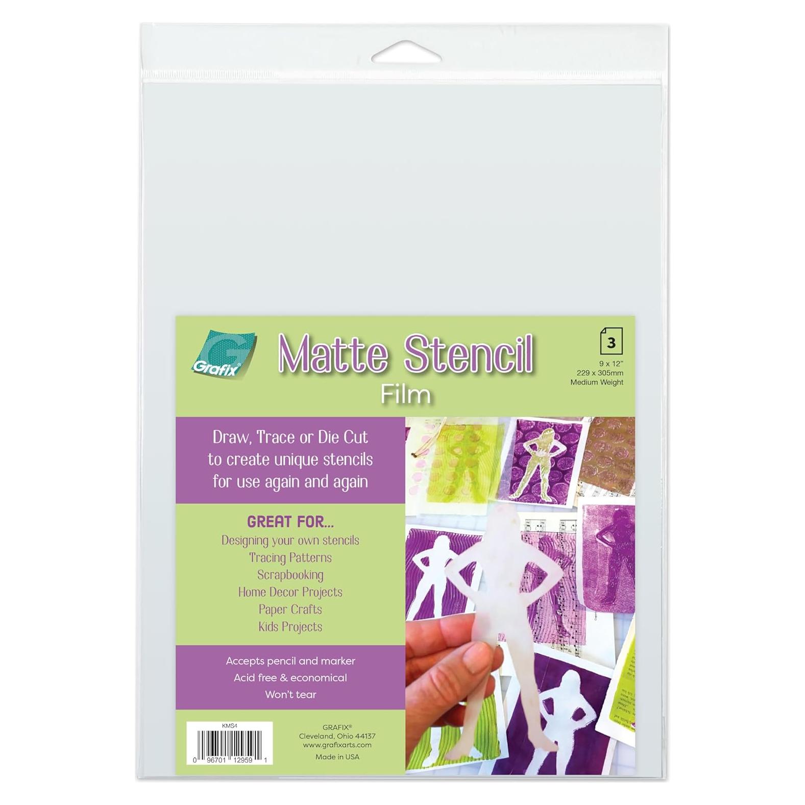 Película de Plantilla Mate Grafix - 4 Hojas 22.86x30.48 cm