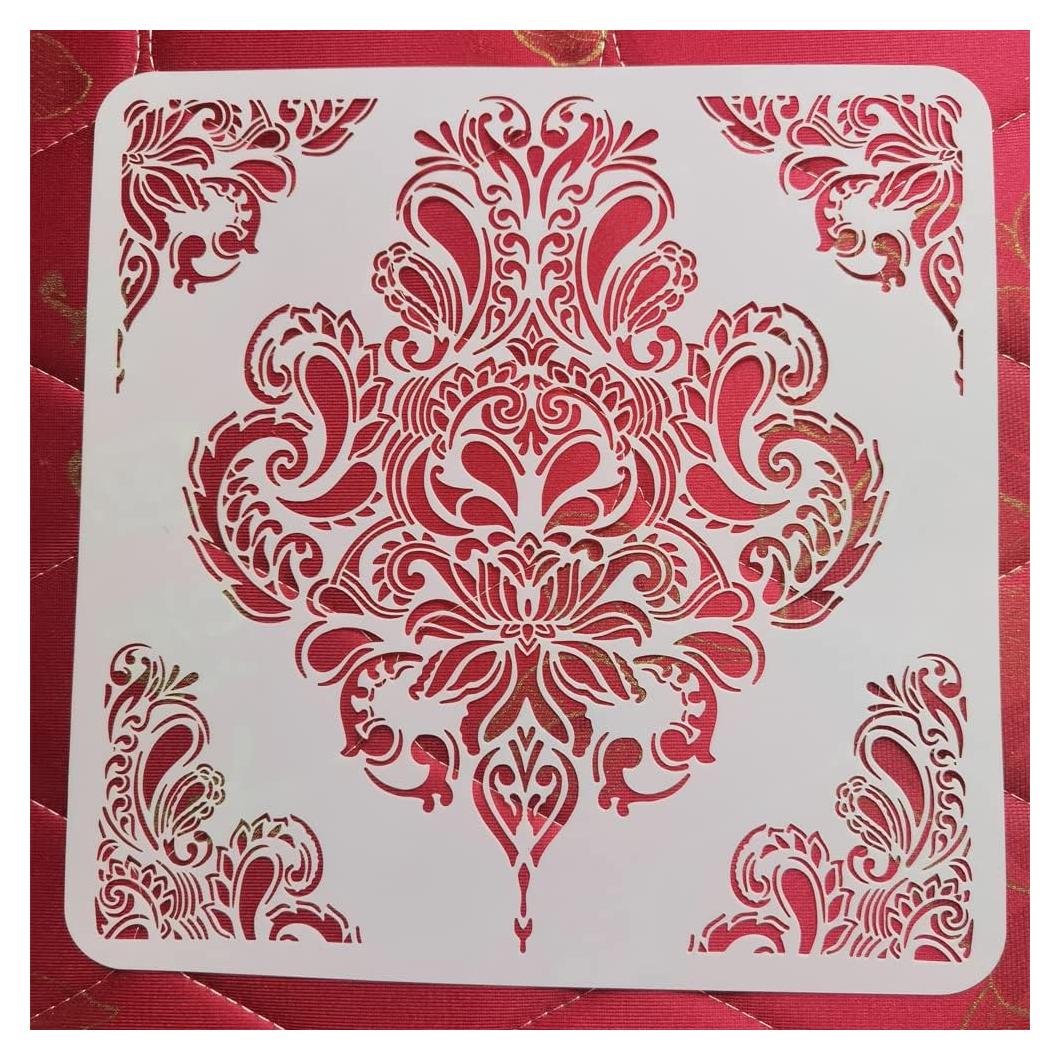 Plantilla Reutilizable Mandala Floral XUAN YANG 30x30cm 0.3mm
