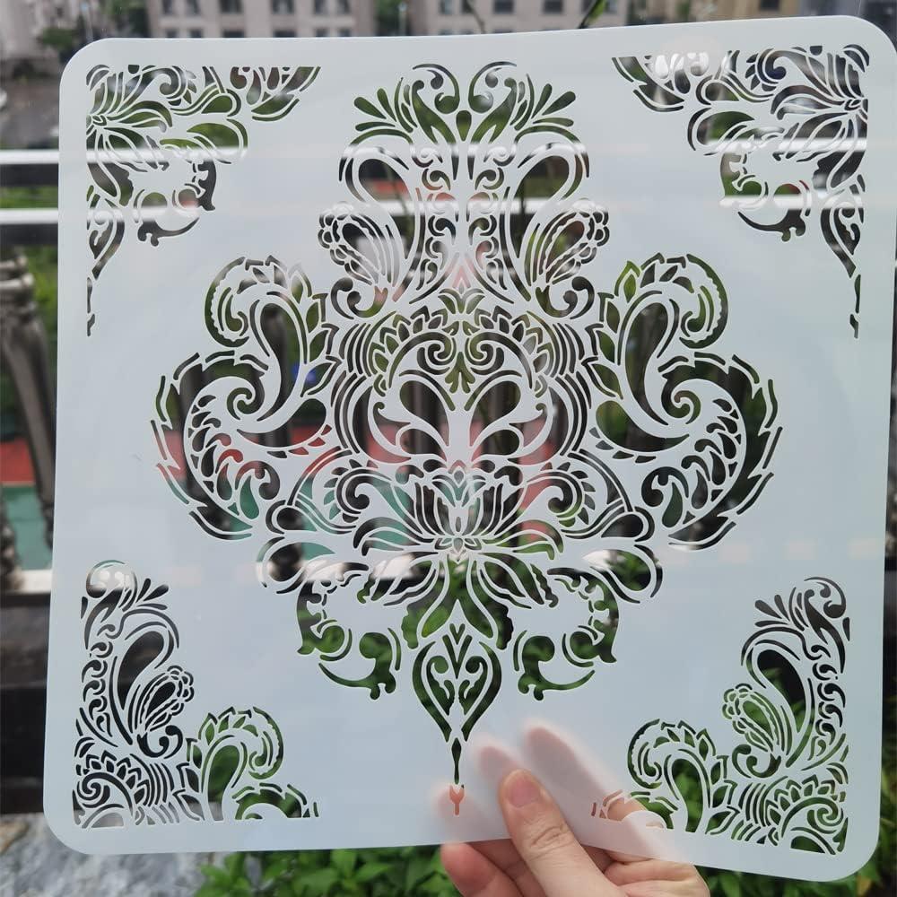 Plantilla Reutilizable Mandala Floral XUAN YANG 30x30cm 0.3mm