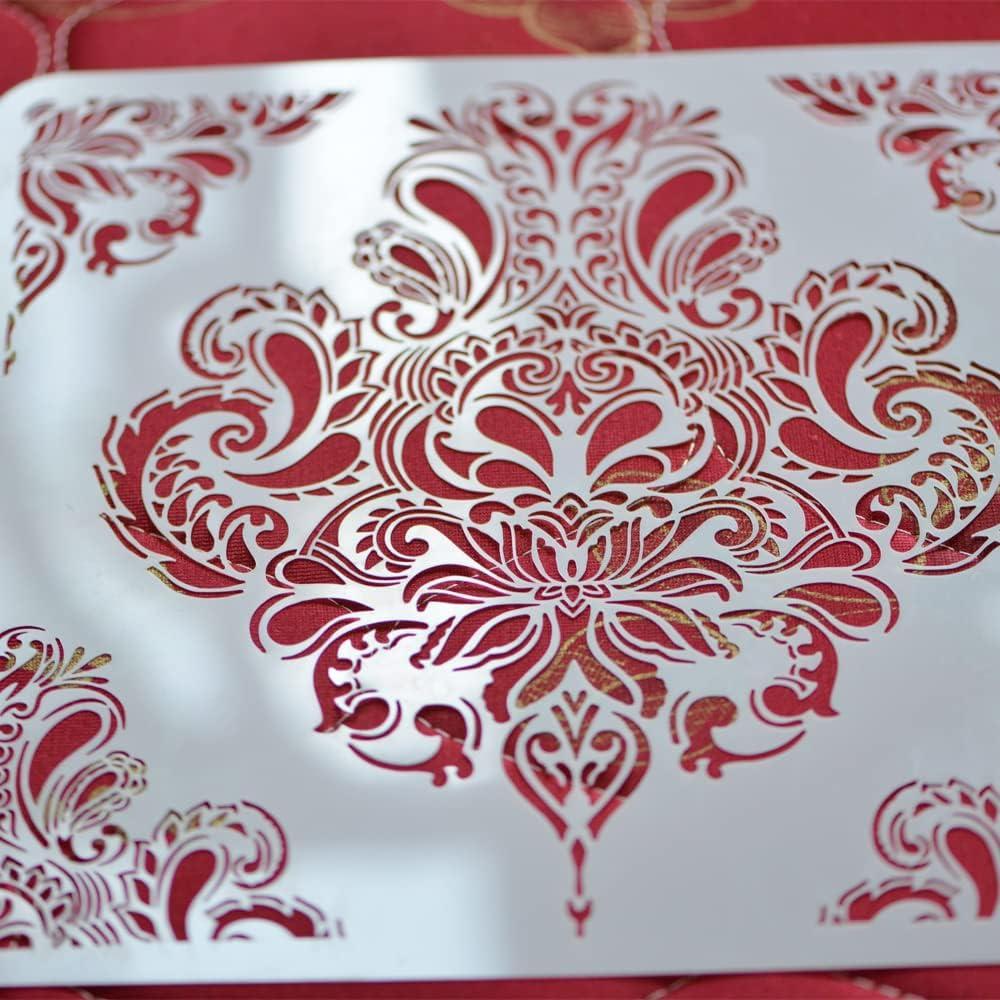 Plantilla Reutilizable Mandala Floral XUAN YANG 30x30cm 0.3mm