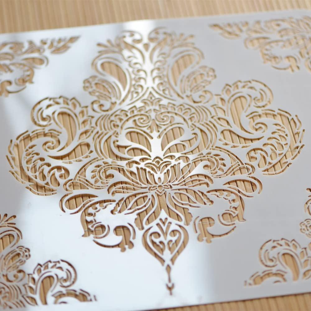 Plantilla Reutilizable Mandala Floral XUAN YANG 30x30cm 0.3mm