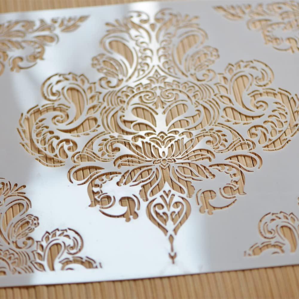 Plantilla Reutilizable Mandala Floral XUAN YANG 30x30cm 0.3mm