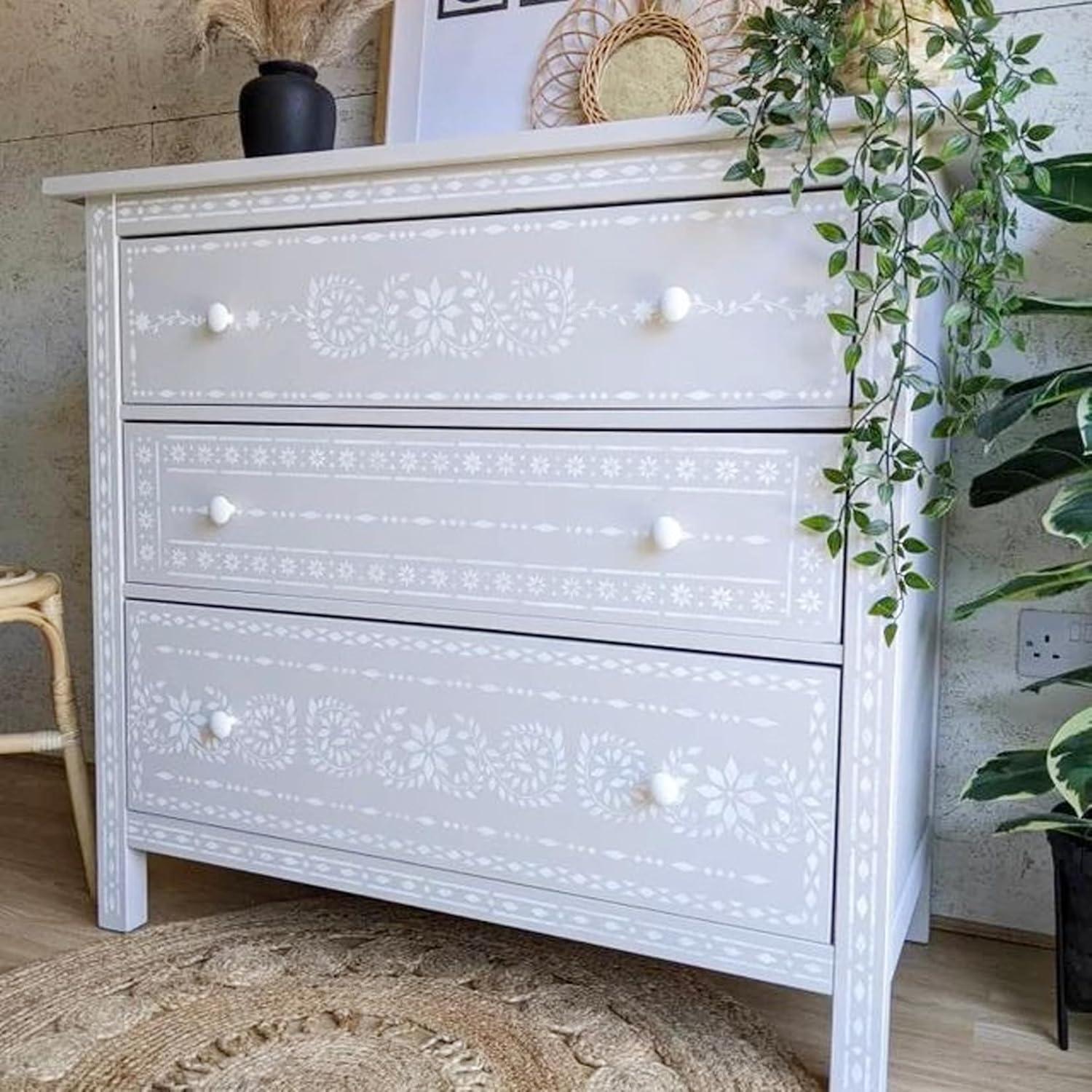 Plantillas de Borde Reutilizables Yhliua para Pintura 35.05x10.16cm