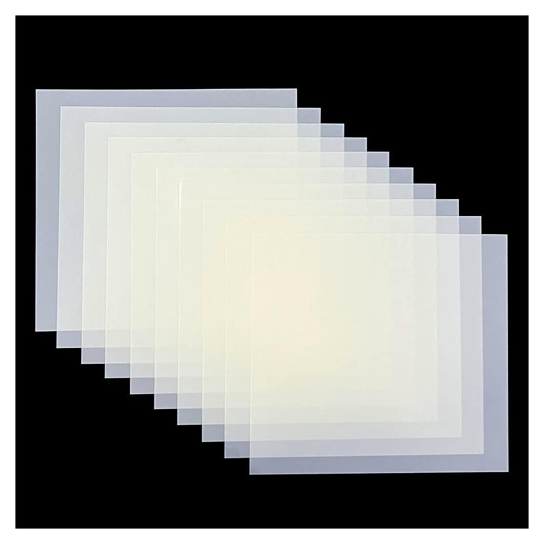 10 Hojas Plantillas Mylar 30.5x30.5cm 7 Mil PET Reutilizables