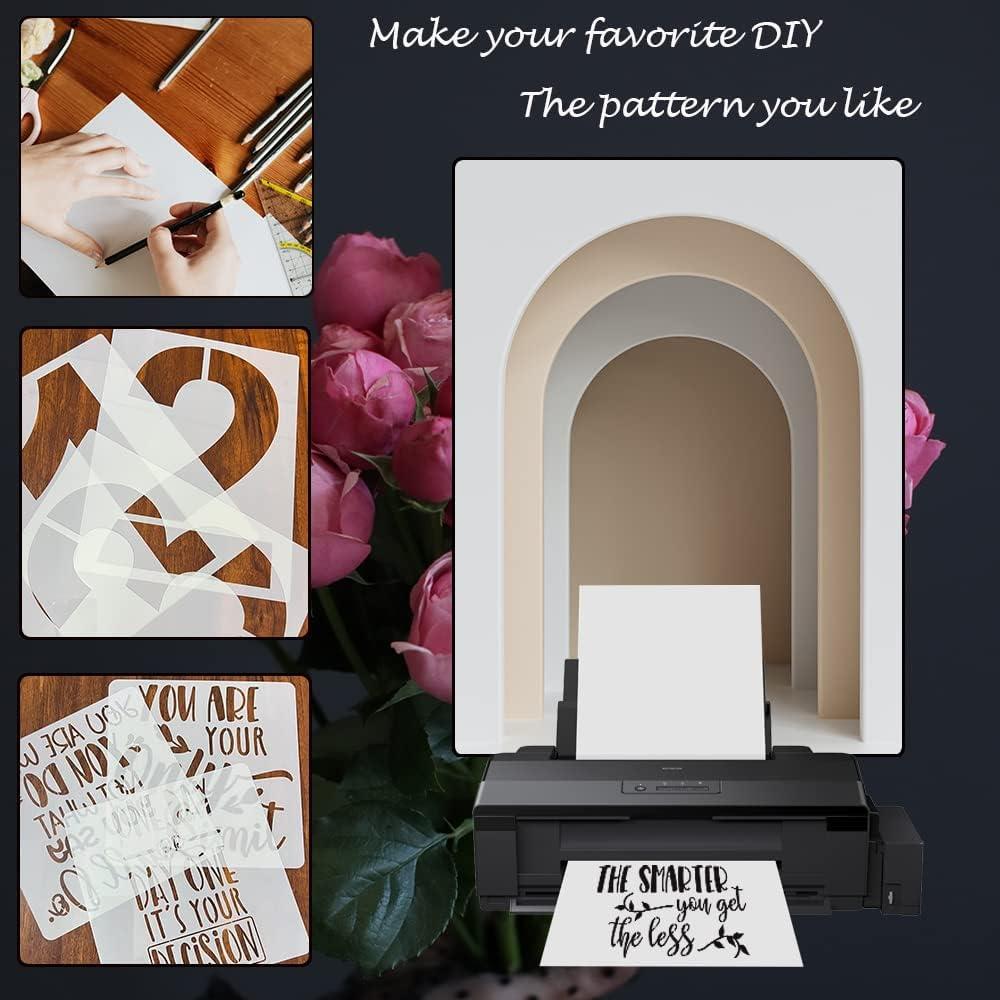 10 Hojas Plantillas Mylar 30.5x30.5cm 7 Mil PET Reutilizables