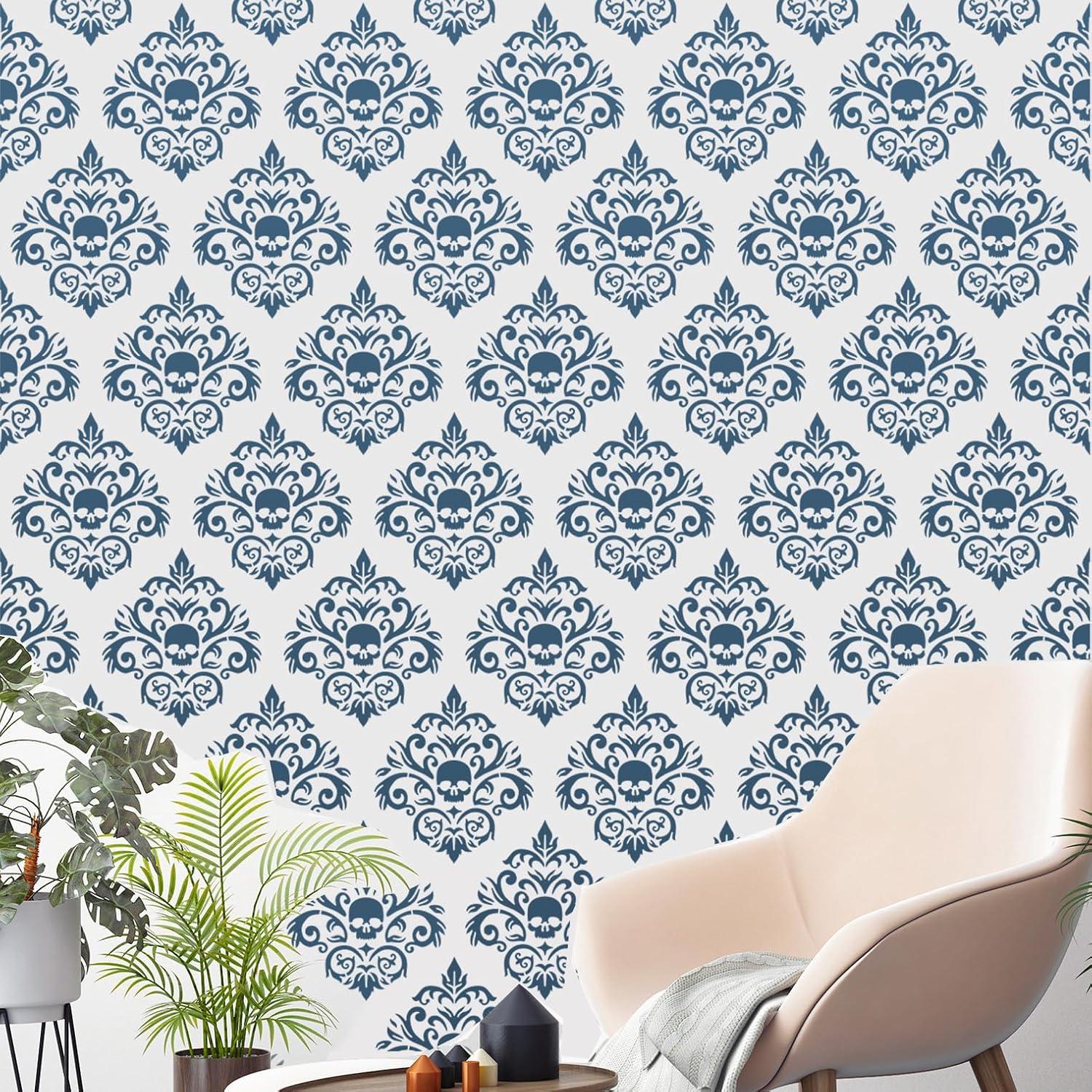 Plantillas de Damask para Paredes 30.48x30.48 cm - 9 Piezas