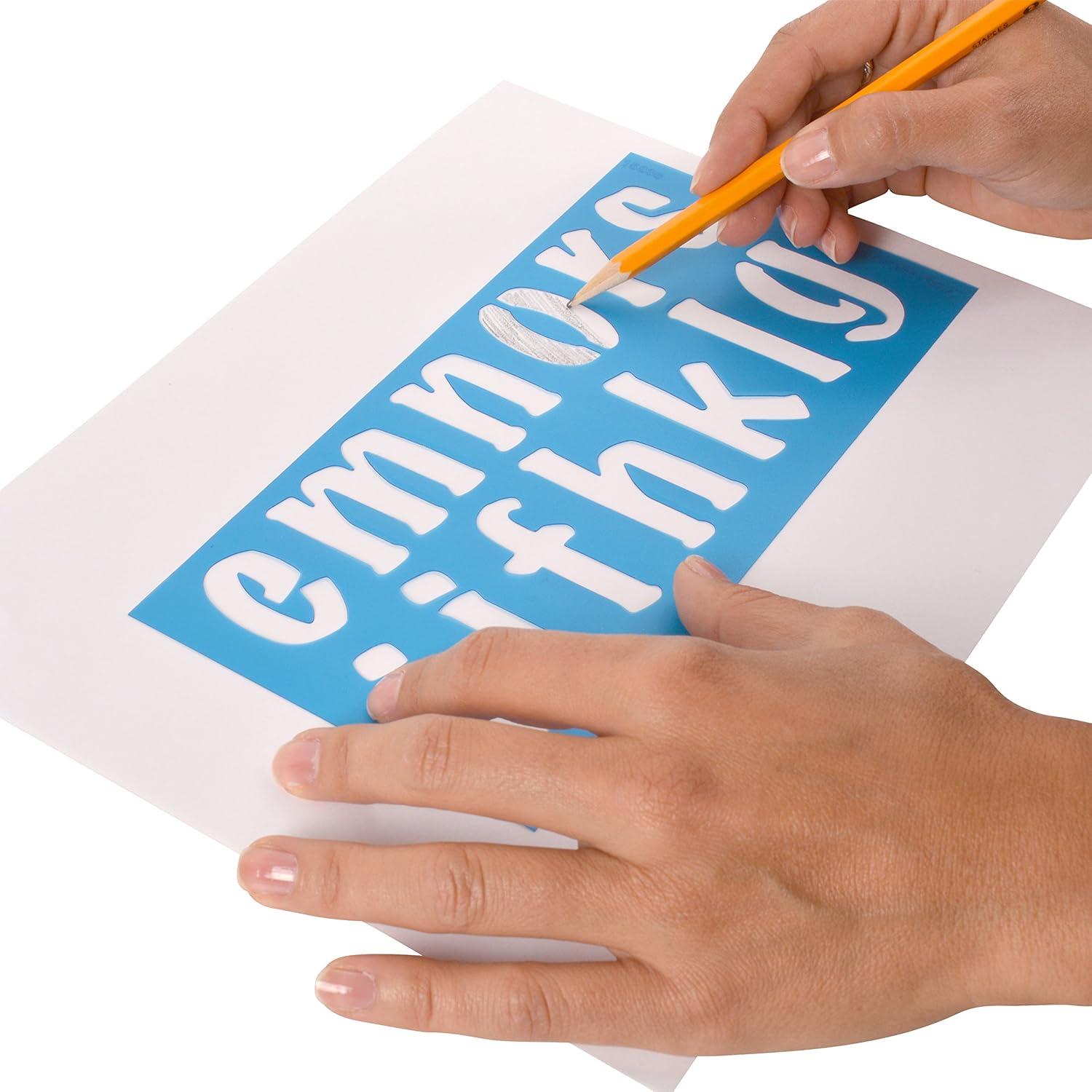 Plantilla LetterCraft Westcott, Letras y Números 5 cm