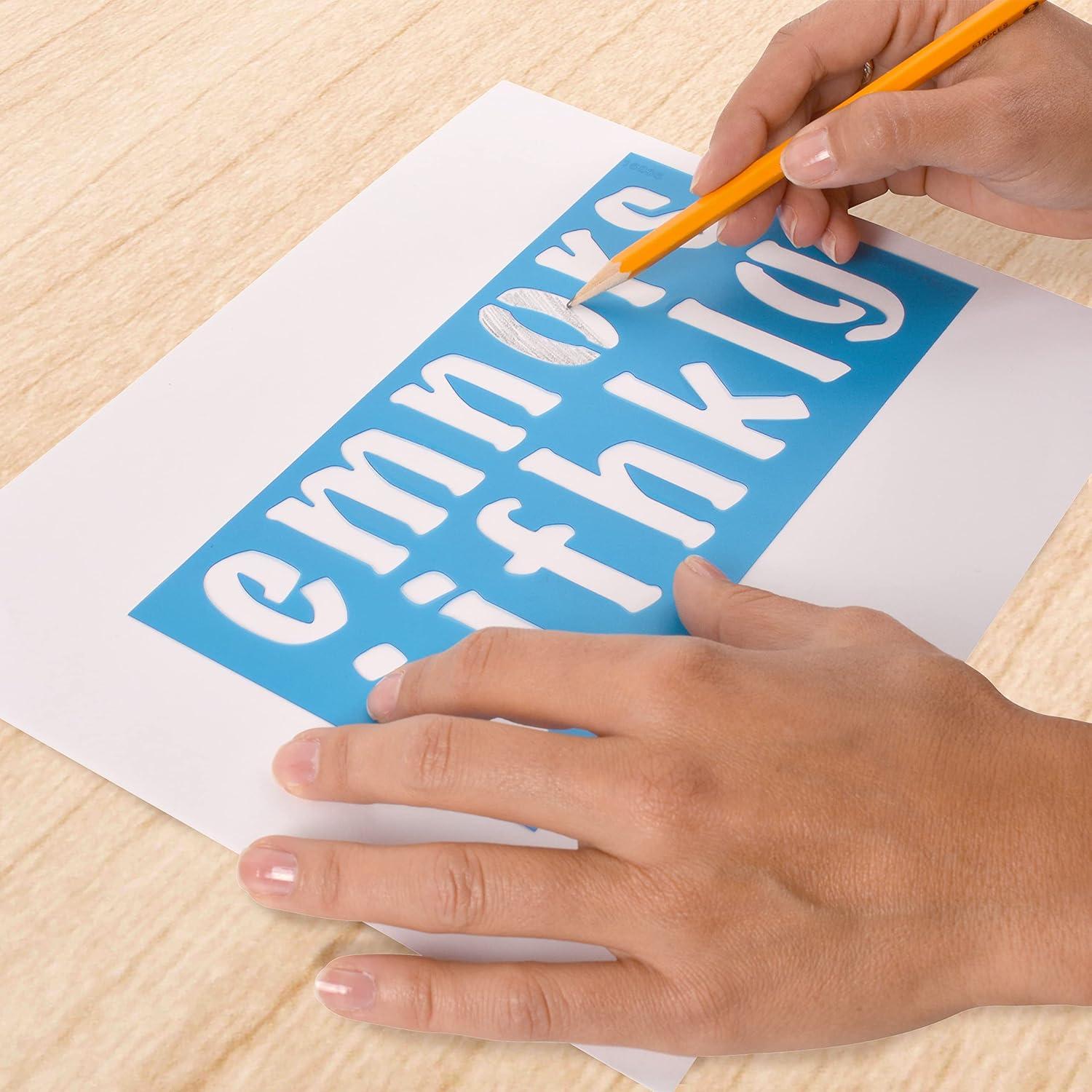 Plantilla LetterCraft Westcott, Letras y Números 5 cm