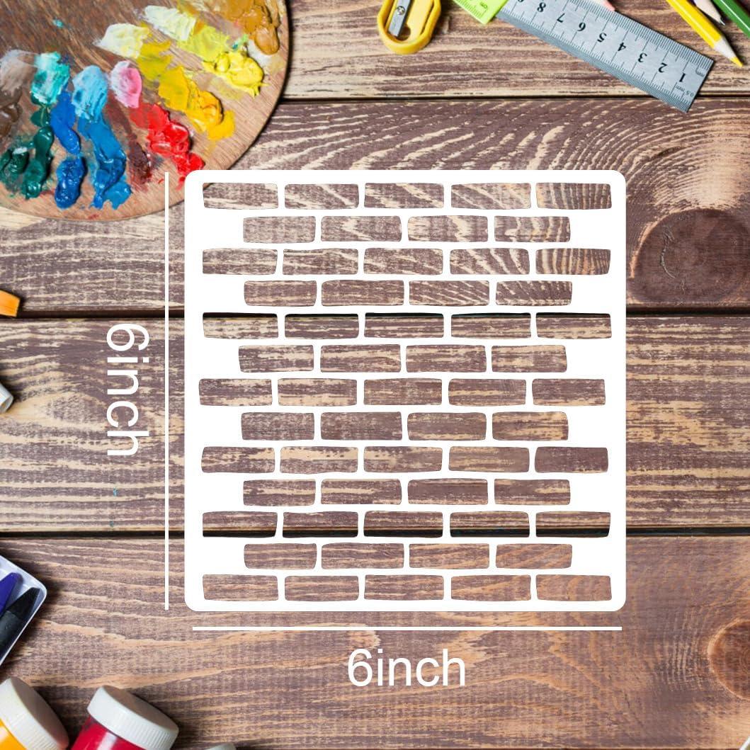 Plantillas de Ladrillo Zosylley - 16 Piezas Reutilizables 15.24x15.24cm