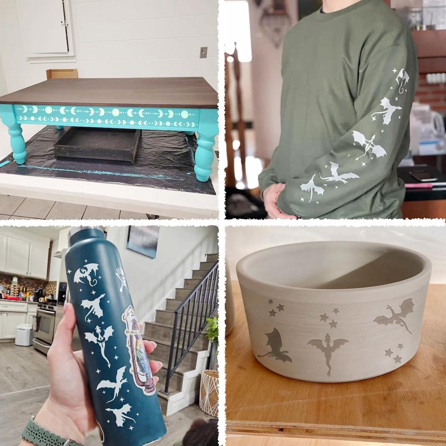 Plantillas de Bordes para Pintar MYJMN - 16 Piezas 30x7.6 cm