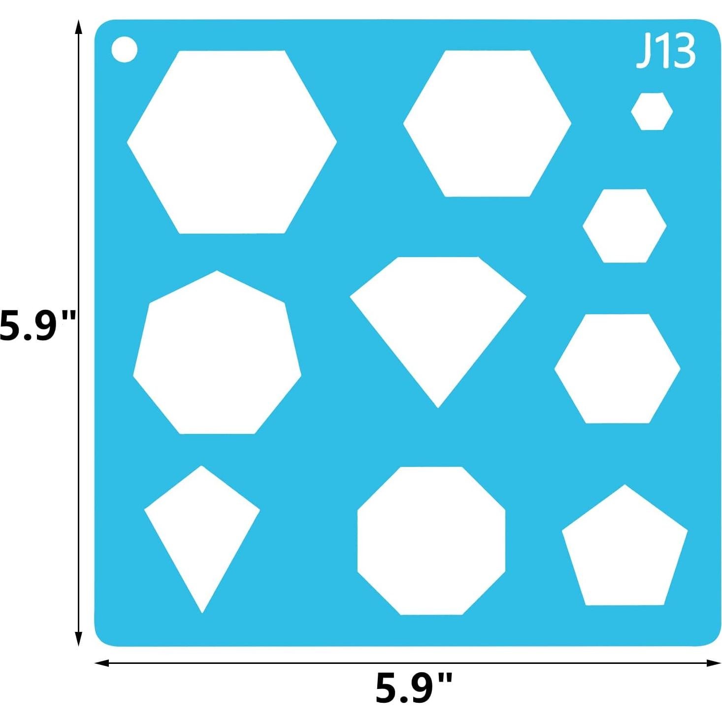 Plantillas Geométricas Peohud 40 Piezas 15x15 cm para Niños