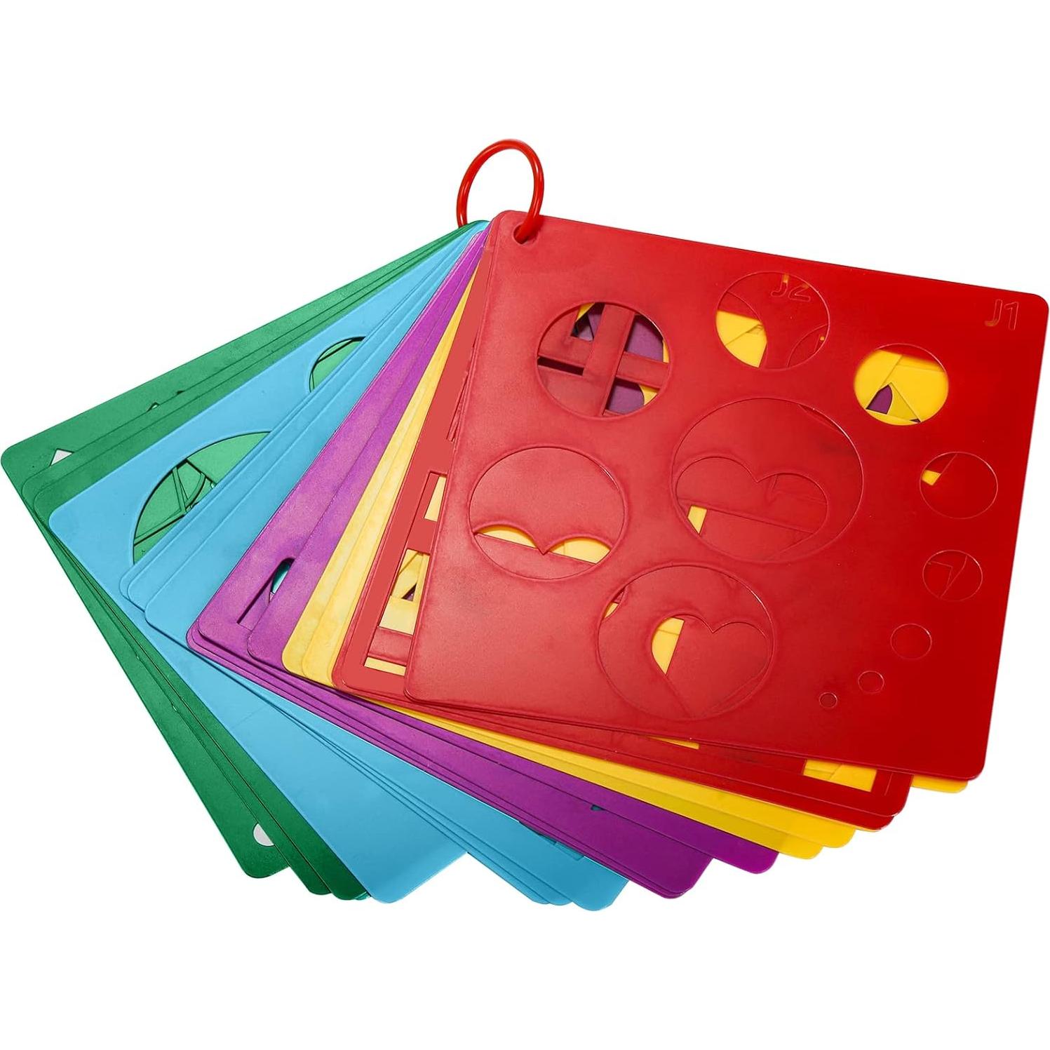 Plantillas Geométricas Peohud 40 Piezas 15x15 cm para Niños