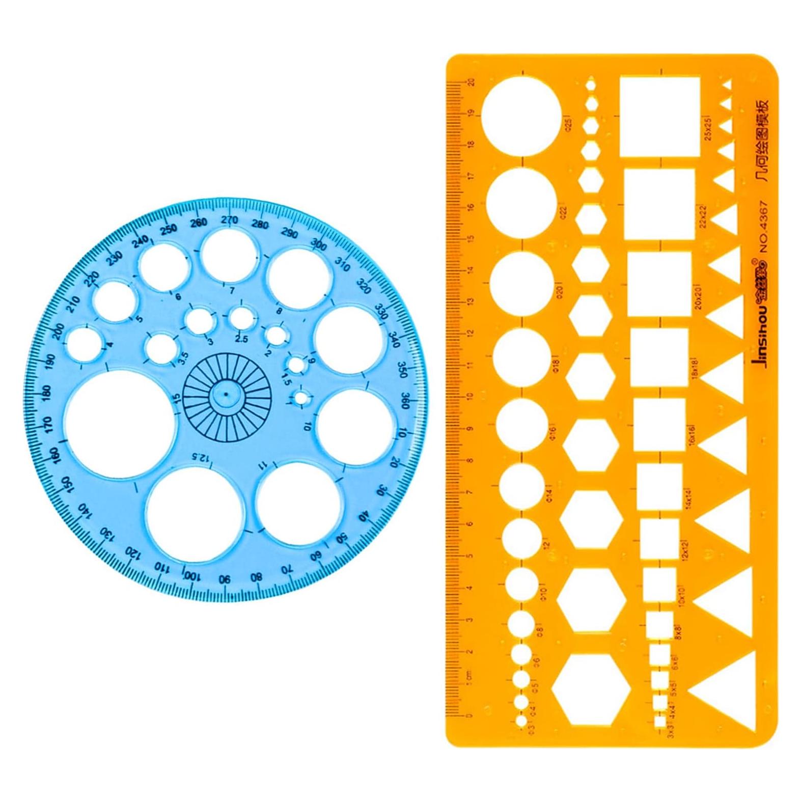 Juego de Plantillas Geométricas QidaiaLuck - 2 Piezas