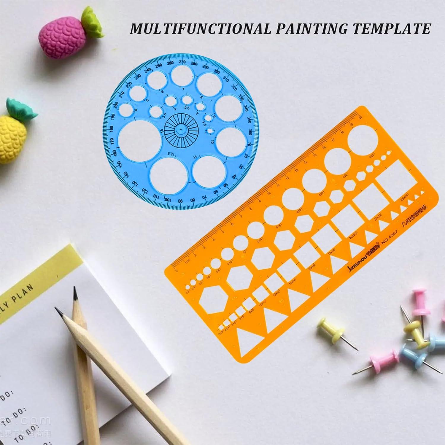 Juego de Plantillas Geométricas QidaiaLuck - 2 Piezas