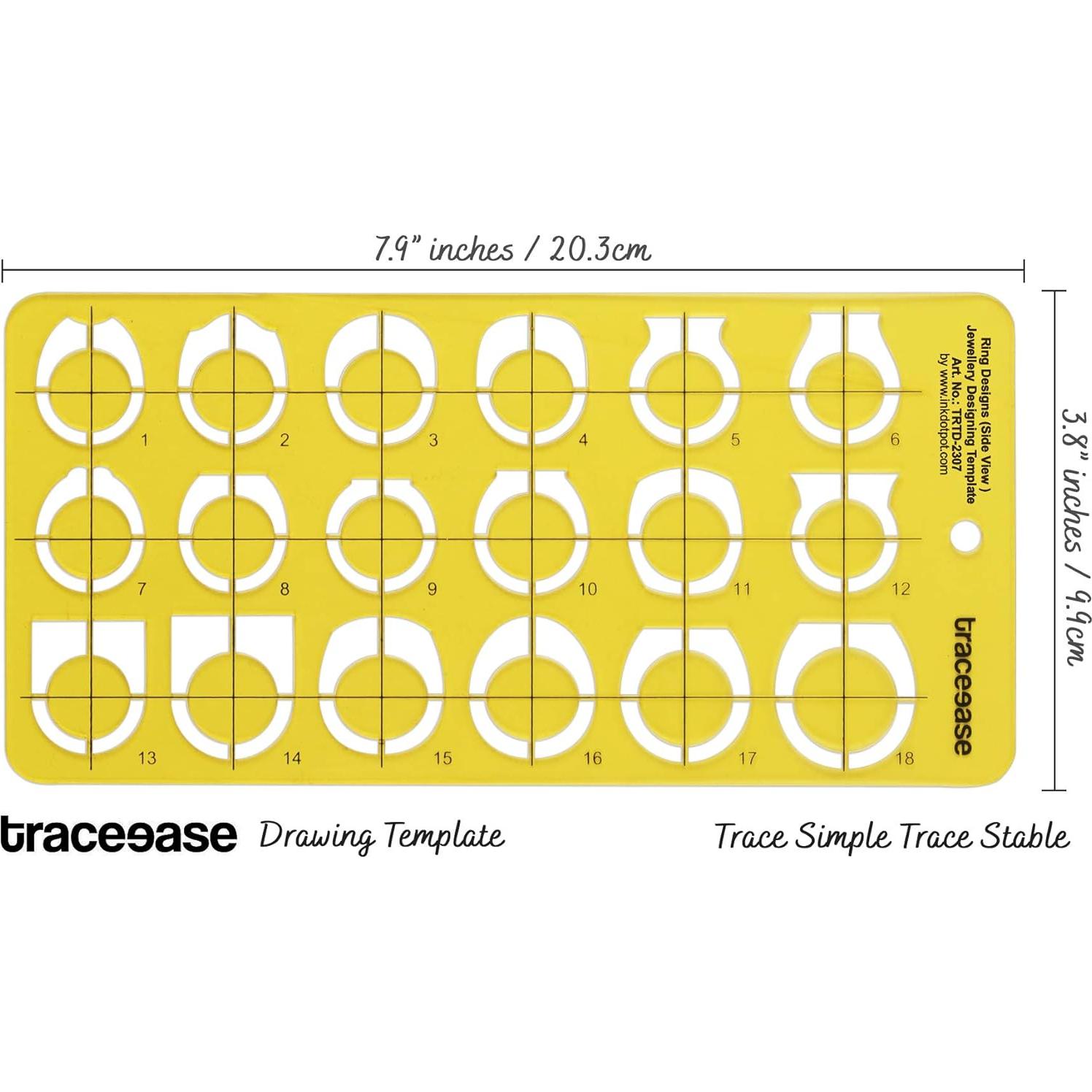 Plantilla de Joyería Traceease para Diseño de Anillo Lateral