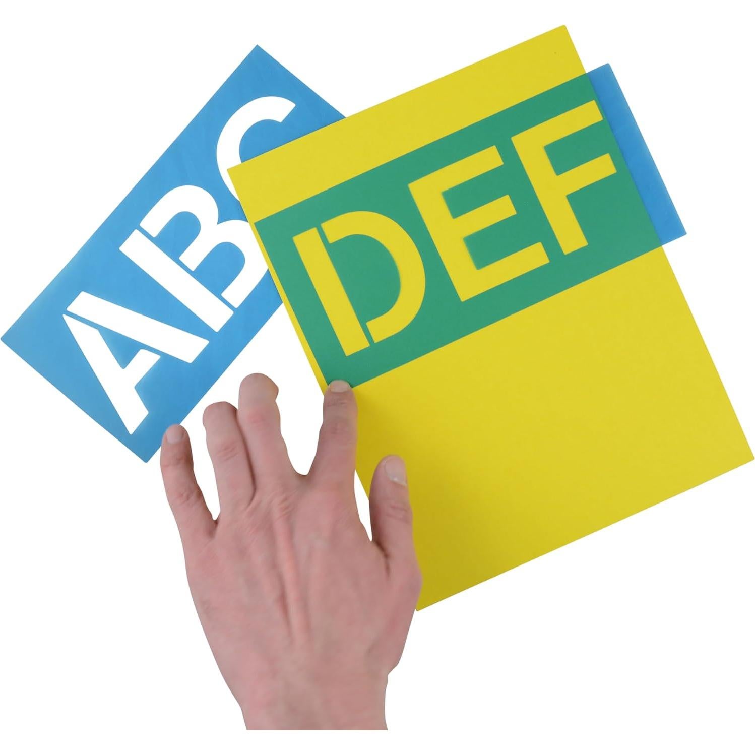 Plantilla de Letras Westcott Helvetica 3" Reutilizables