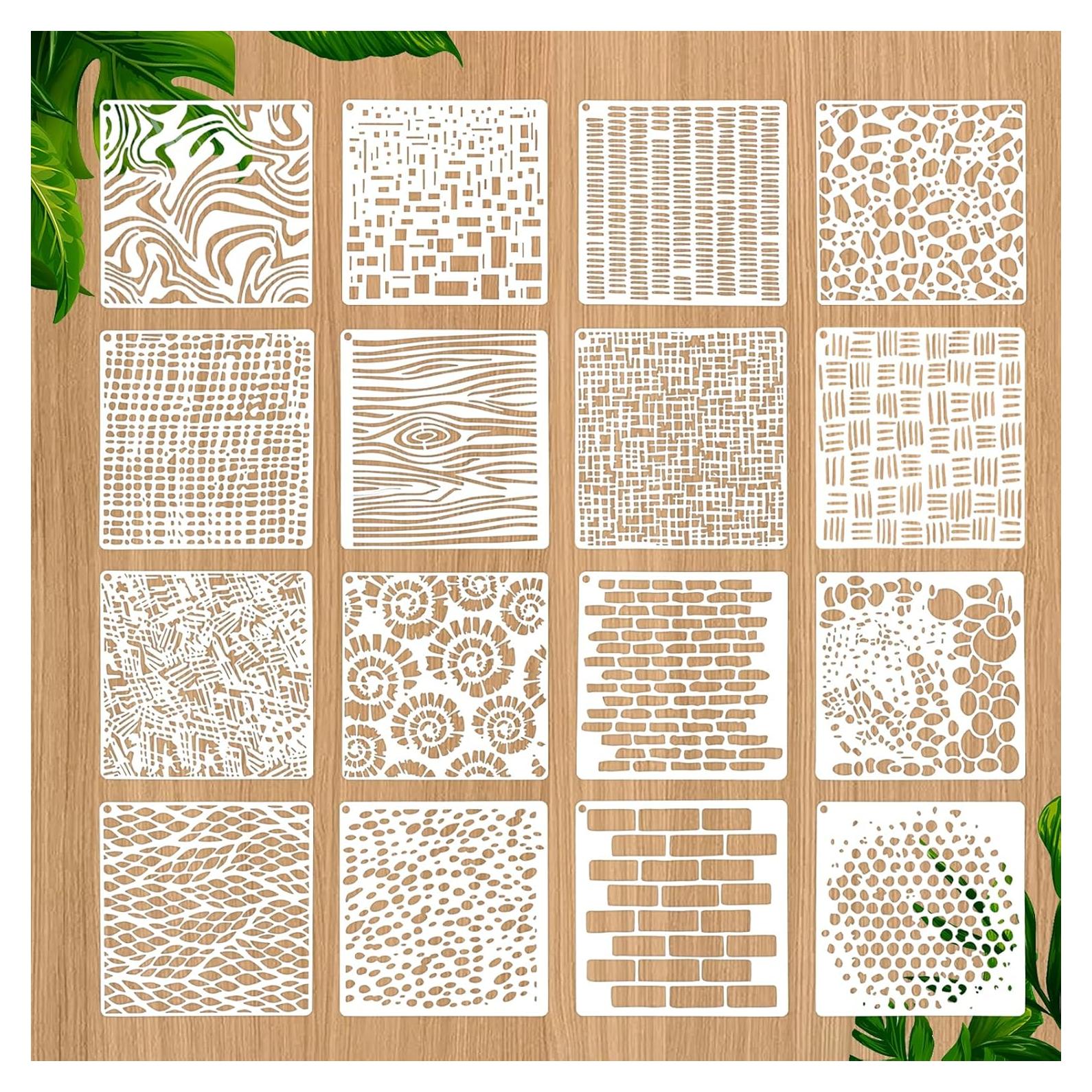 16 Plantillas Reutilizables para Pintura CIATBYYJ 15.24 cm