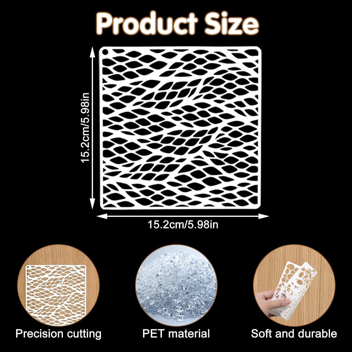 16 Plantillas Reutilizables para Pintura CIATBYYJ 15.24 cm