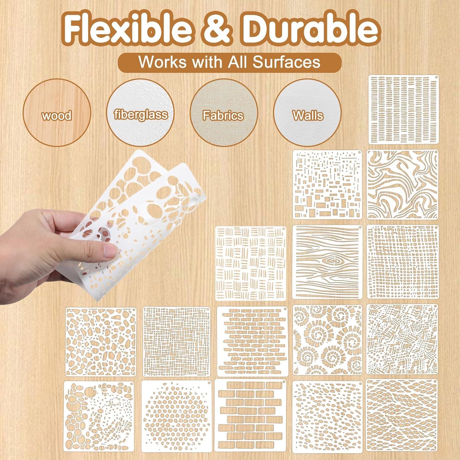 16 Plantillas Reutilizables para Pintura CIATBYYJ 15.24 cm