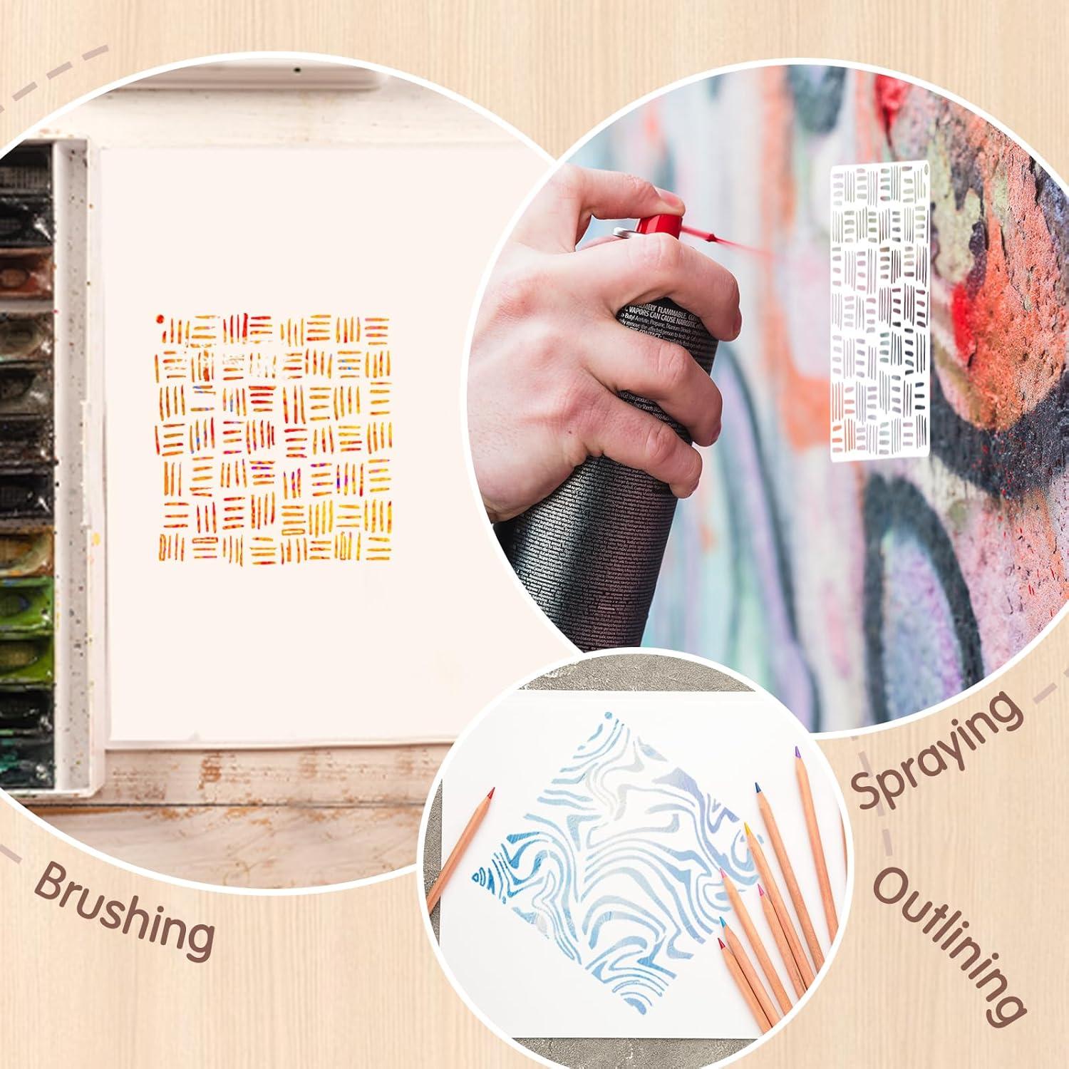 16 Plantillas Reutilizables para Pintura CIATBYYJ 15.24 cm