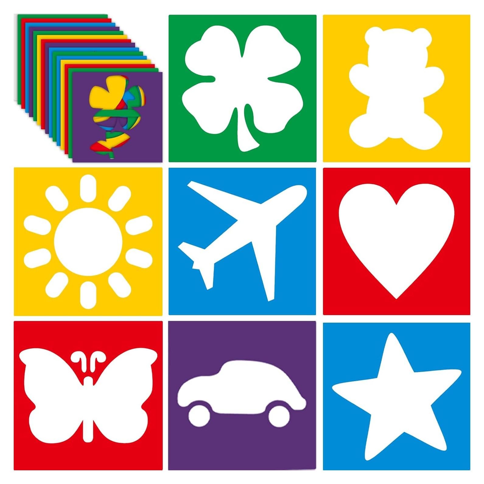 Plantillas de Dibujo Epakh 24 Piezas para Niños 20.32 cm