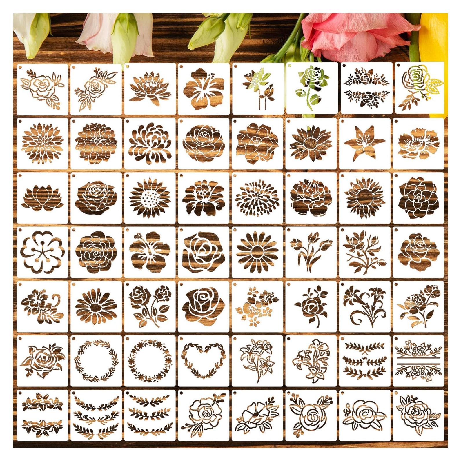 Plantillas de Flores SUNVERSE 56 Piezas 7.62 cm para DIY