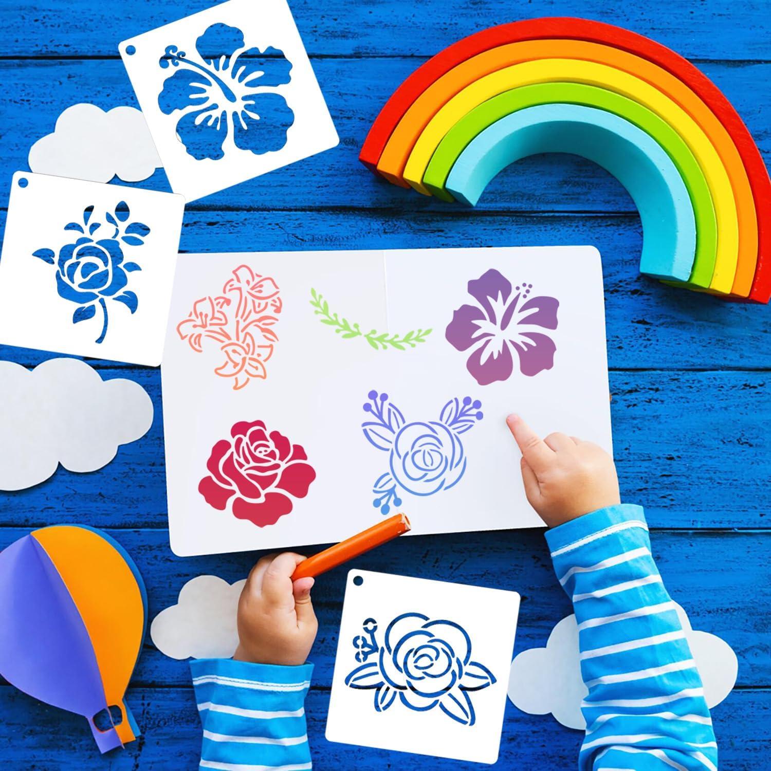 Plantillas de Flores SUNVERSE 56 Piezas 7.62 cm para DIY