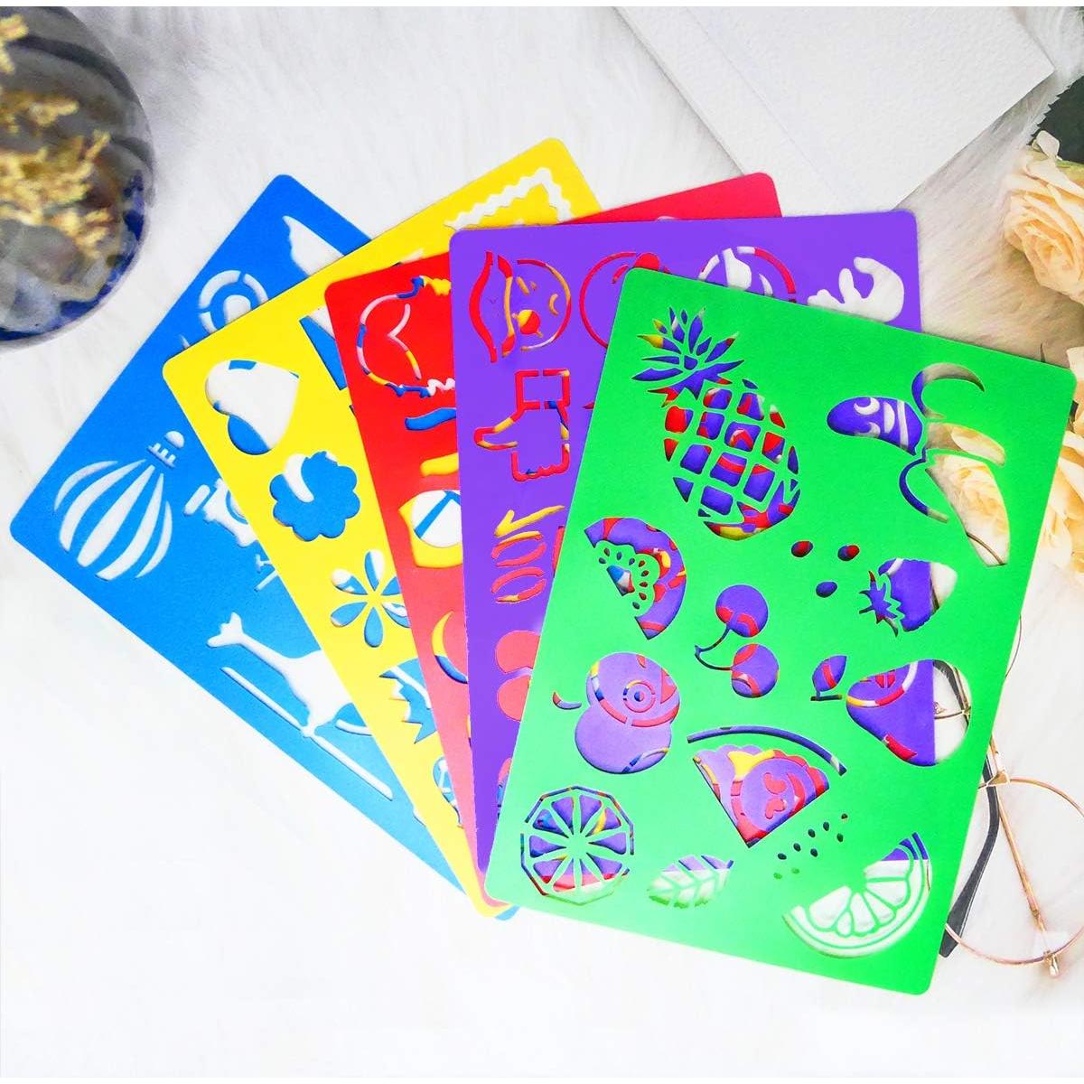 Juego de Plantillas de Dibujo HADDIY 20 Piezas para Niños