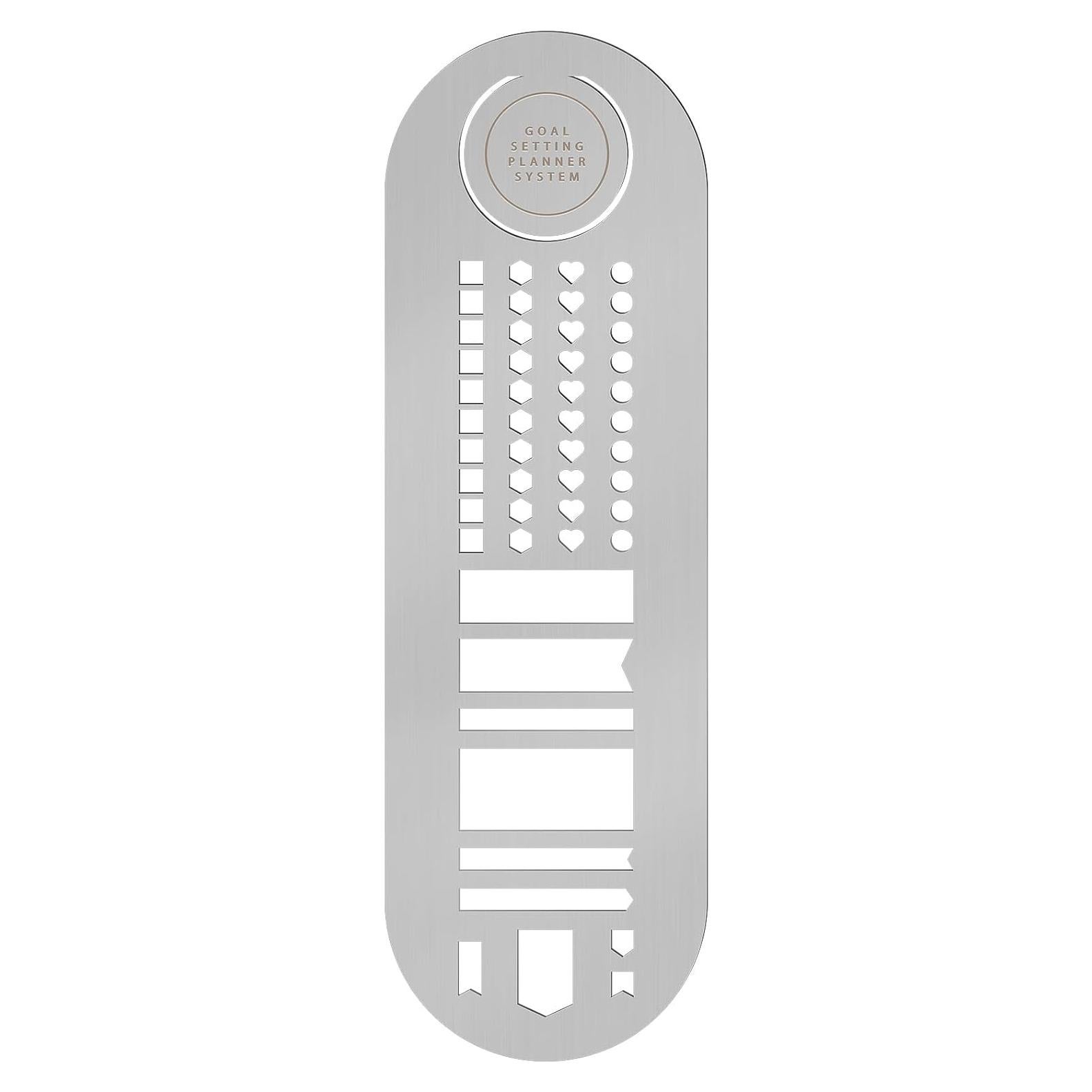 Marcador de Plantilla de Acero Inoxidable Skyygemm 20x6 cm