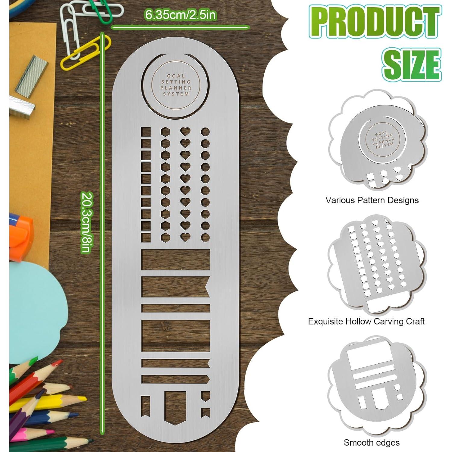 Marcador de Plantilla de Acero Inoxidable Skyygemm 20x6 cm