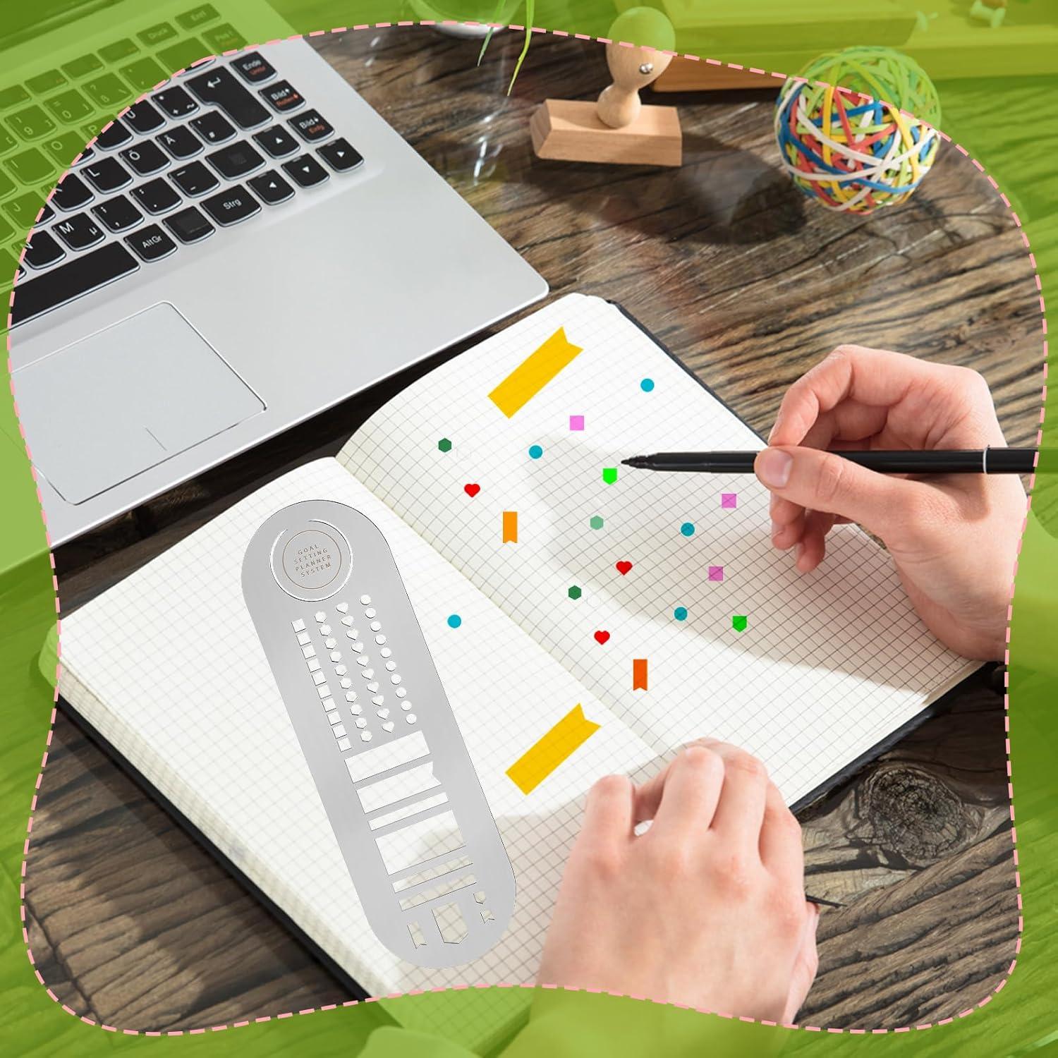 Marcador de Plantilla de Acero Inoxidable Skyygemm 20x6 cm