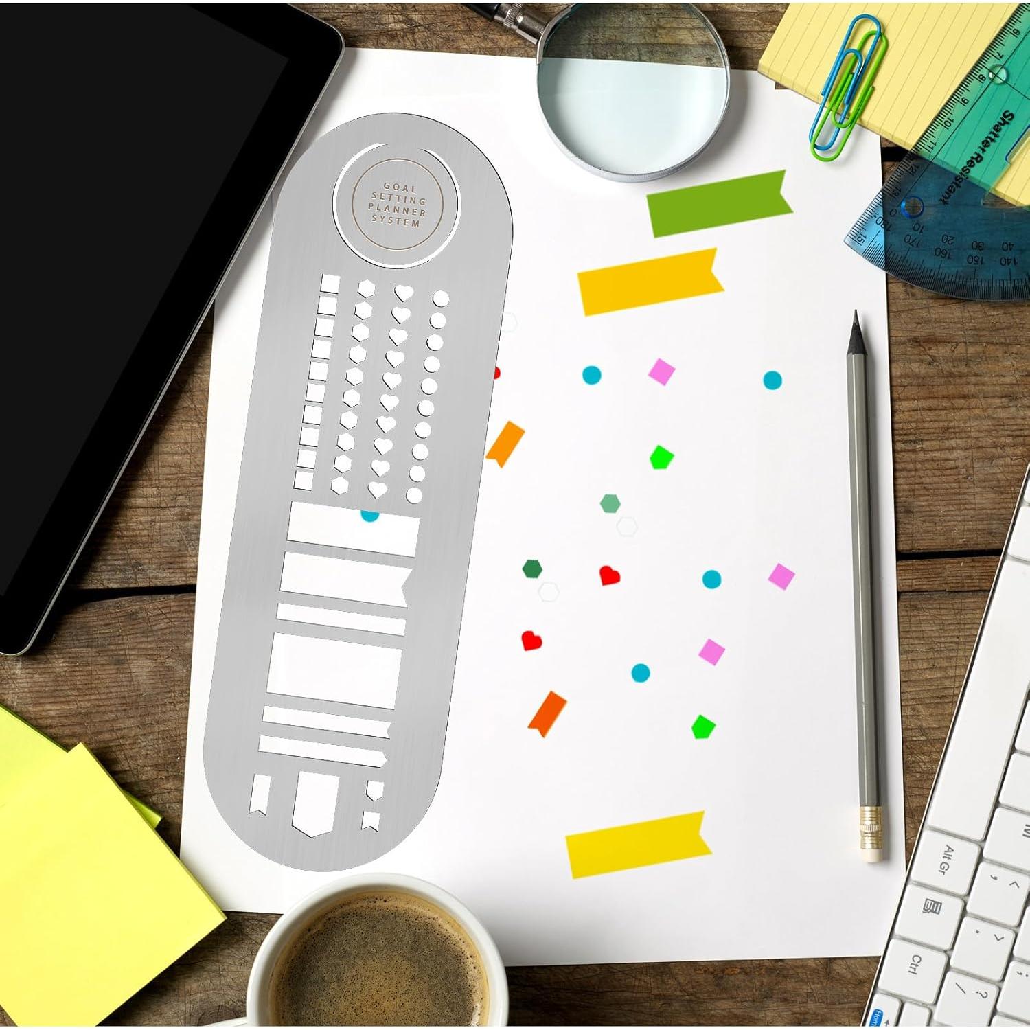 Marcador de Plantilla de Acero Inoxidable Skyygemm 20x6 cm