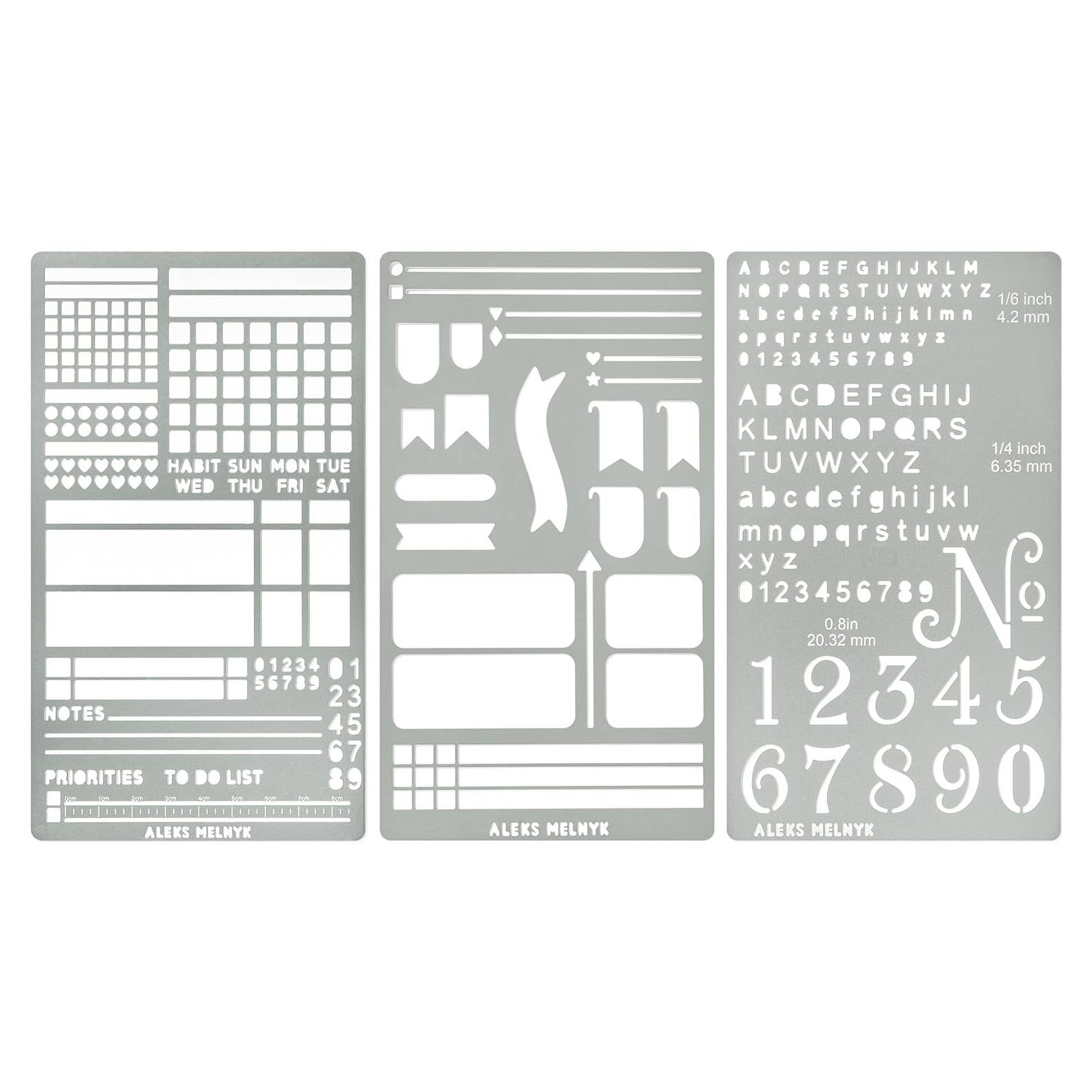 Plantillas de Metal Makeselife para Bullet Journaling A5