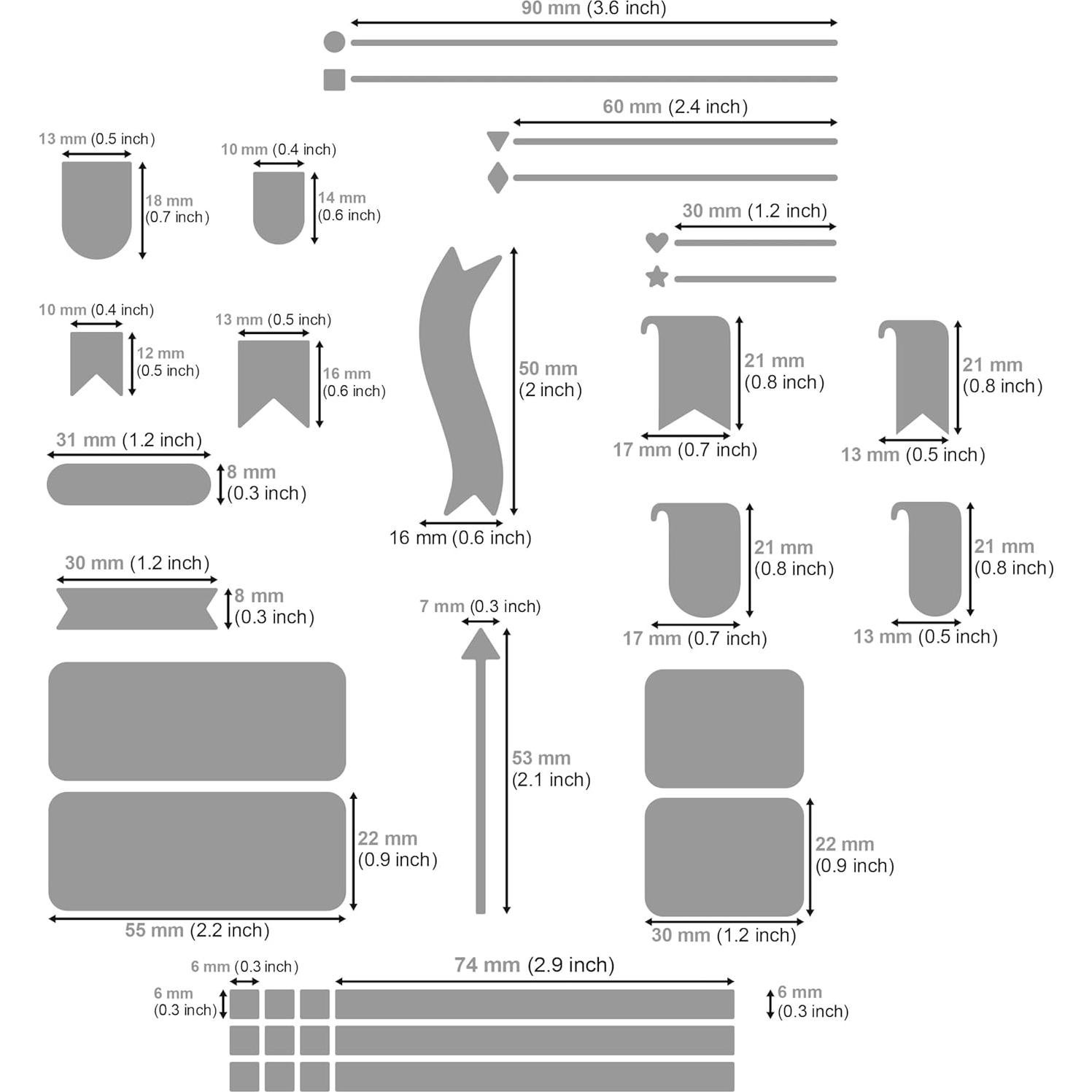 Plantillas de Metal Makeselife para Bullet Journaling A5