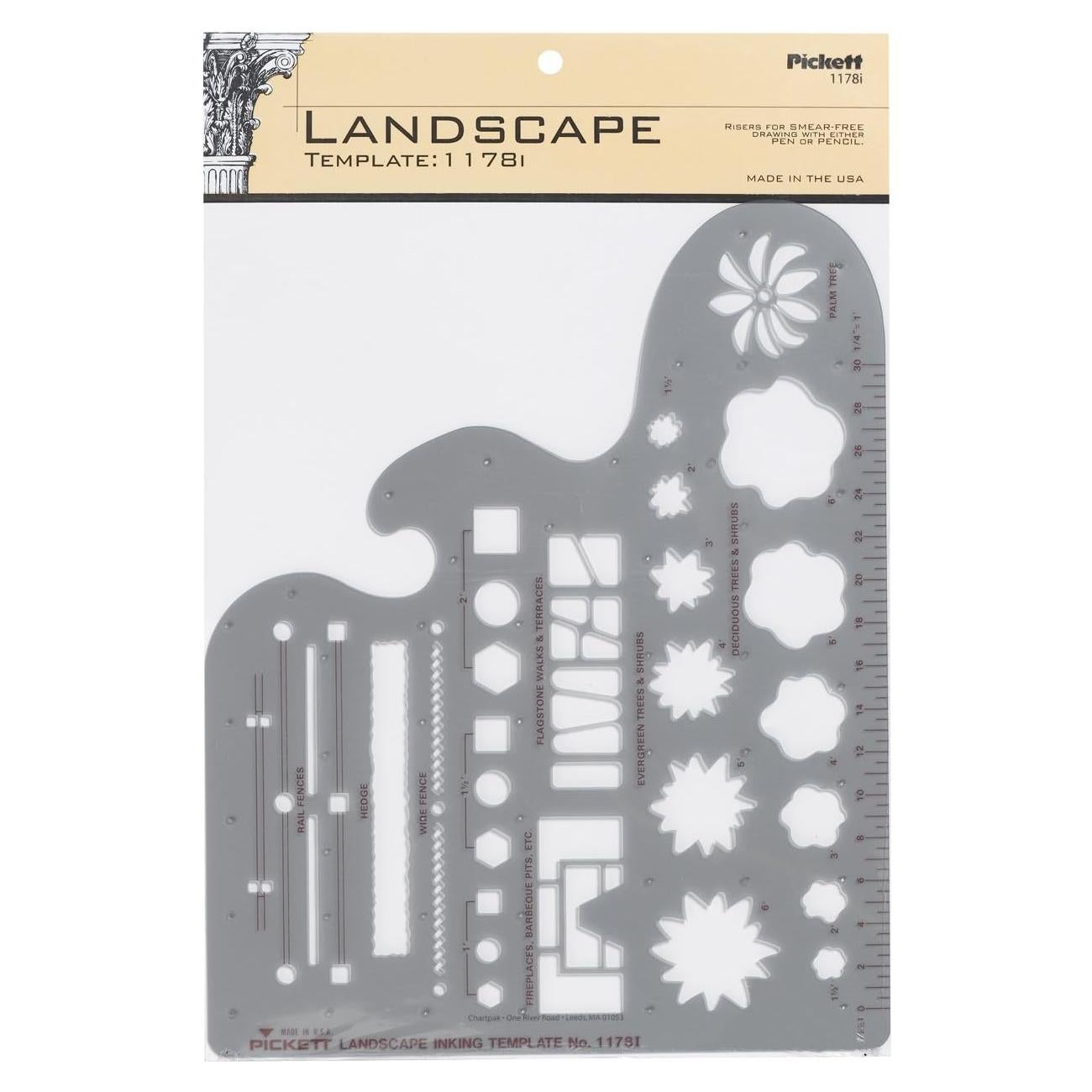 Plantilla de Paisaje Pickett 1178I - Escala 1:4, Plástico