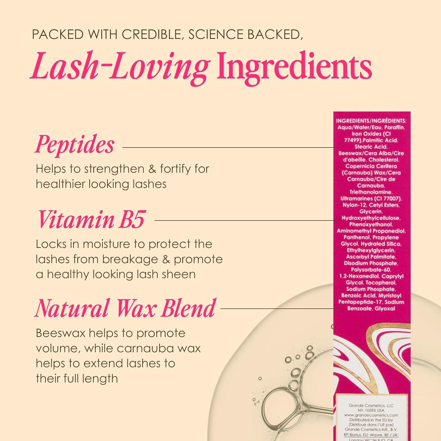 Máscara de Pestañas Grande Cosmetics 5.67g Color Negro