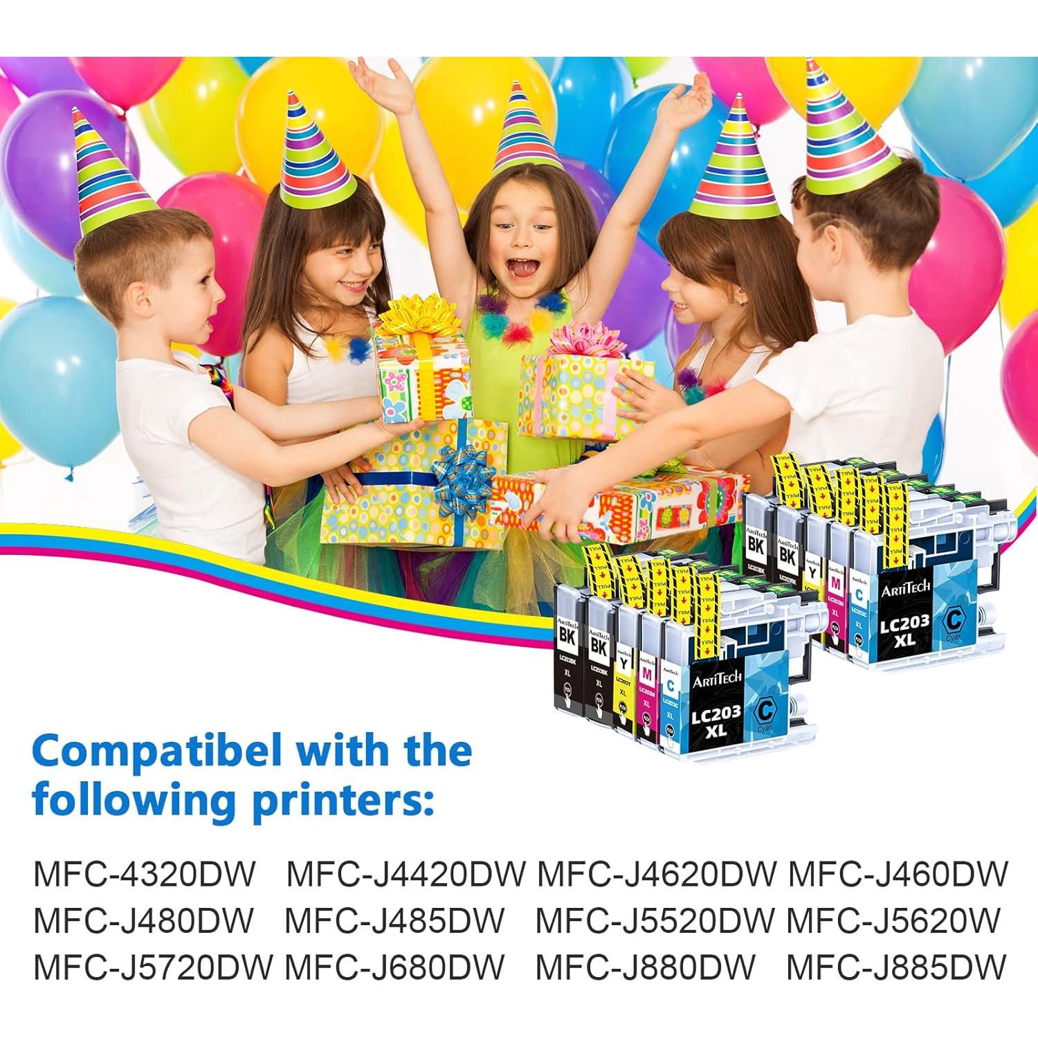 Cartuchos de tinta compatibles Brother LC203 XL - 10 Paquete