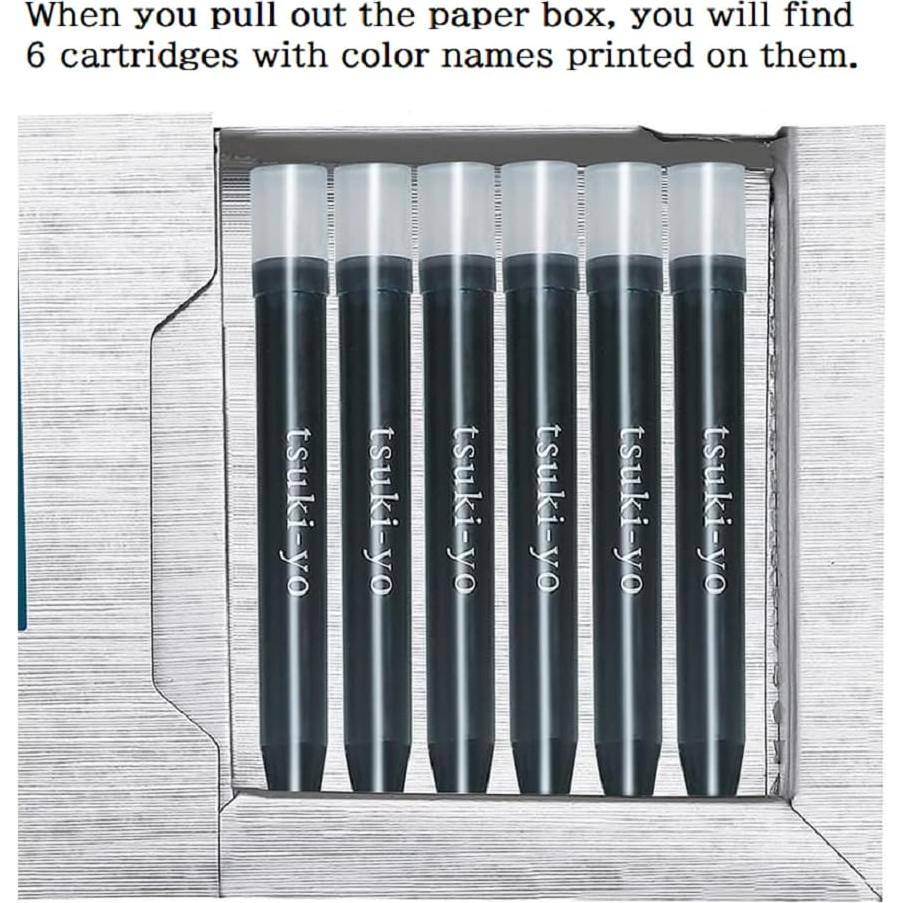 Cartuchos de Tinta Iroshizuku Fuyu-syogun Gris Oscuro 6 Piezas