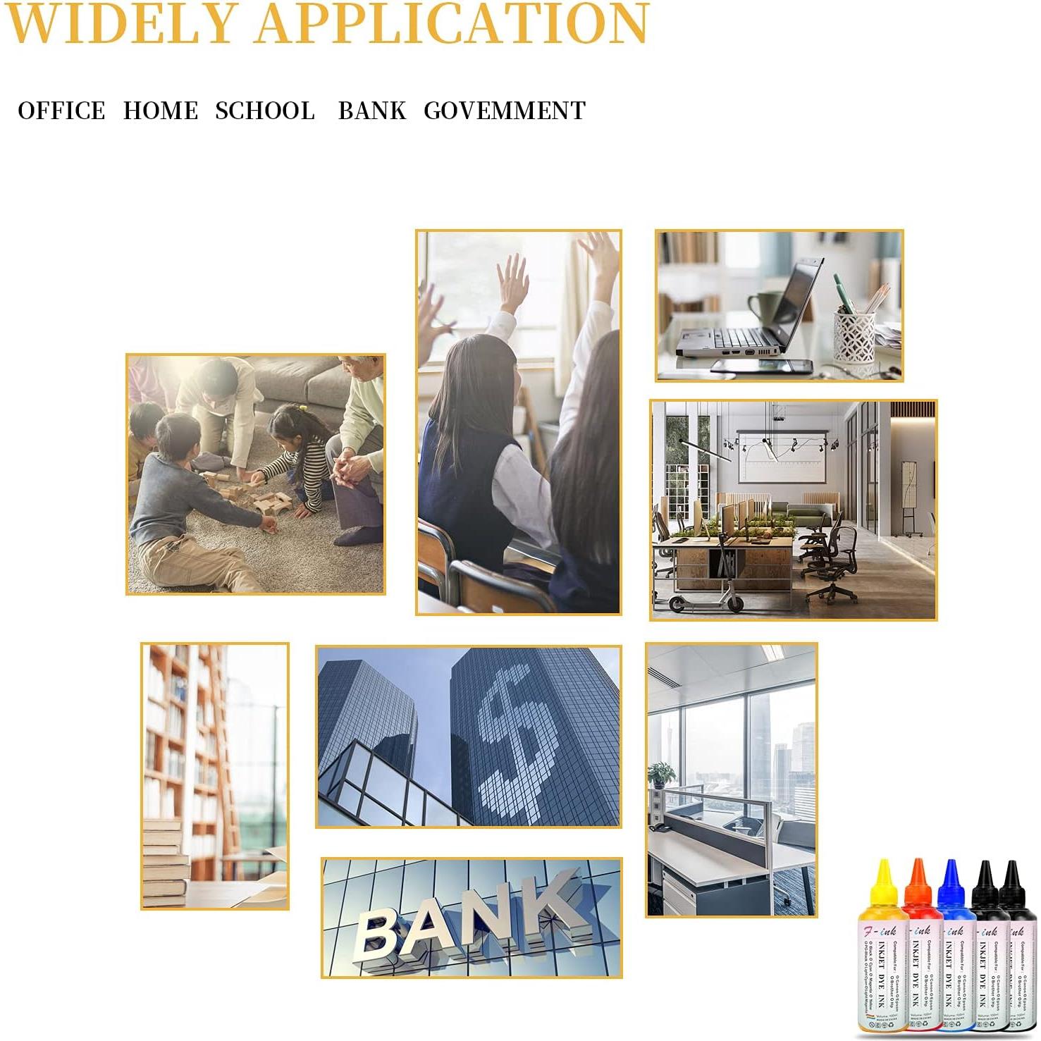 Kits de Recarga de Tinta F-ink para Cartuchos HP 67XL 65XL